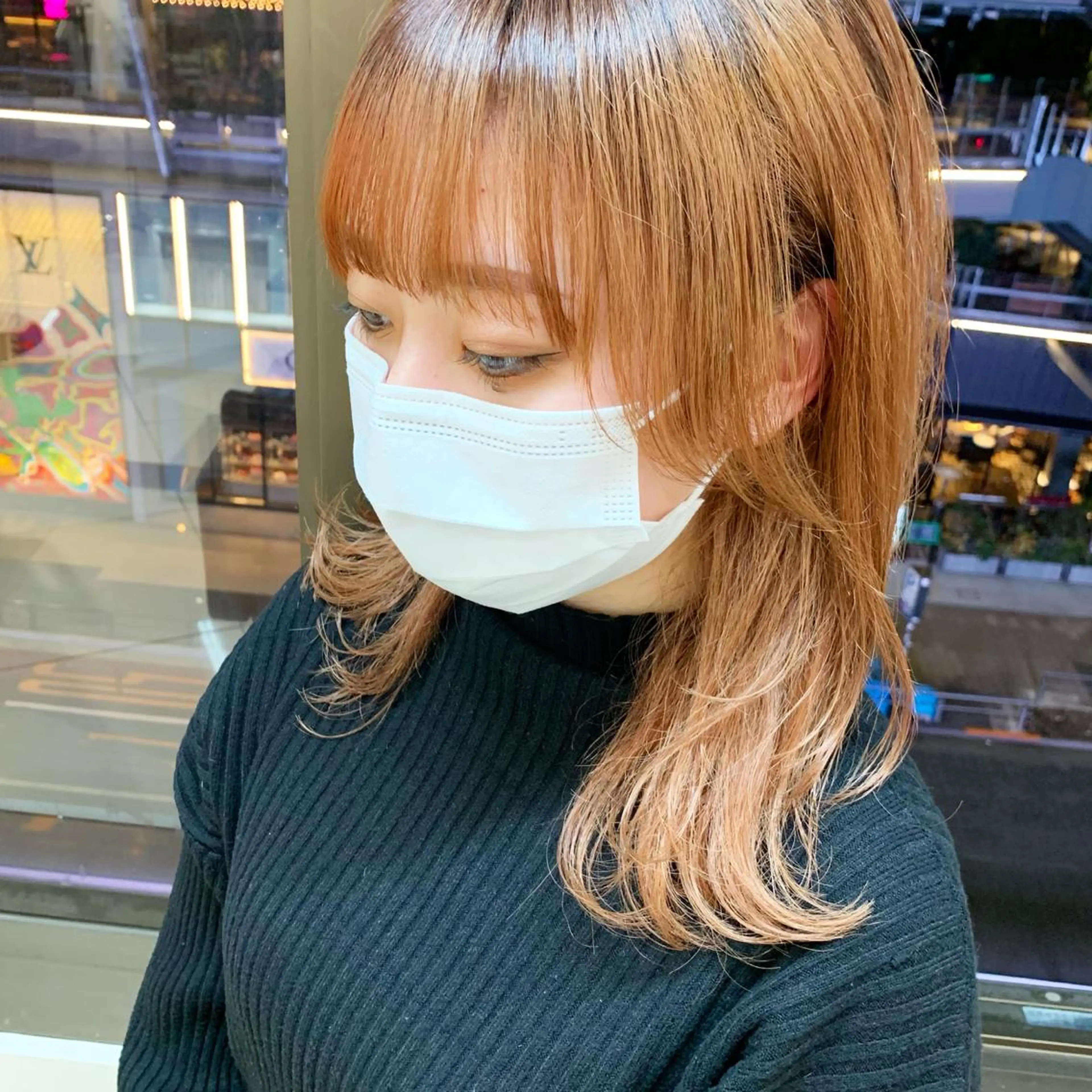 ミディアム カラー raika .のヘアスタイル