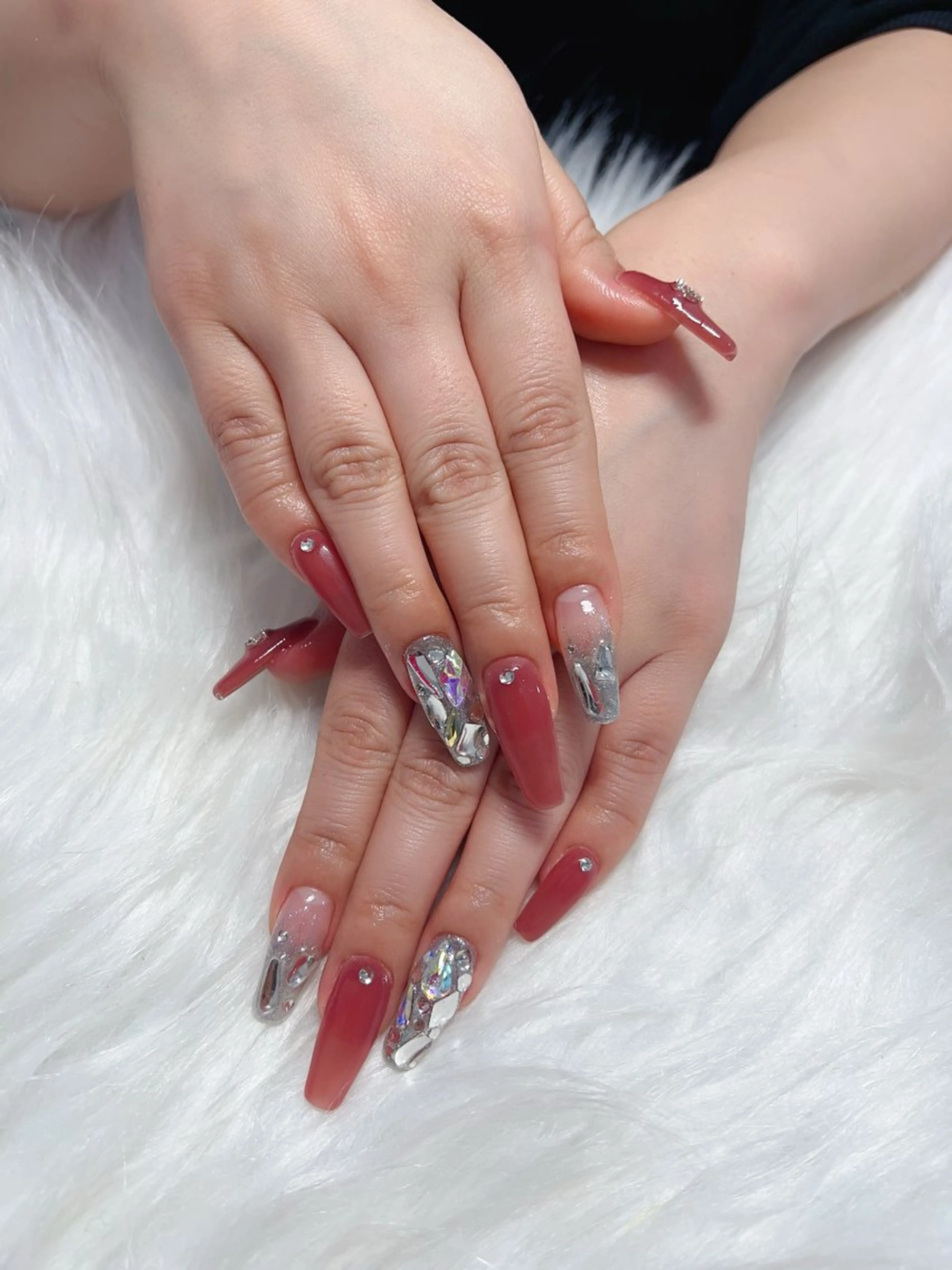 ロング ハンドネイル ハンドケア 💜MIYA nail川崎店のネイルデザイン