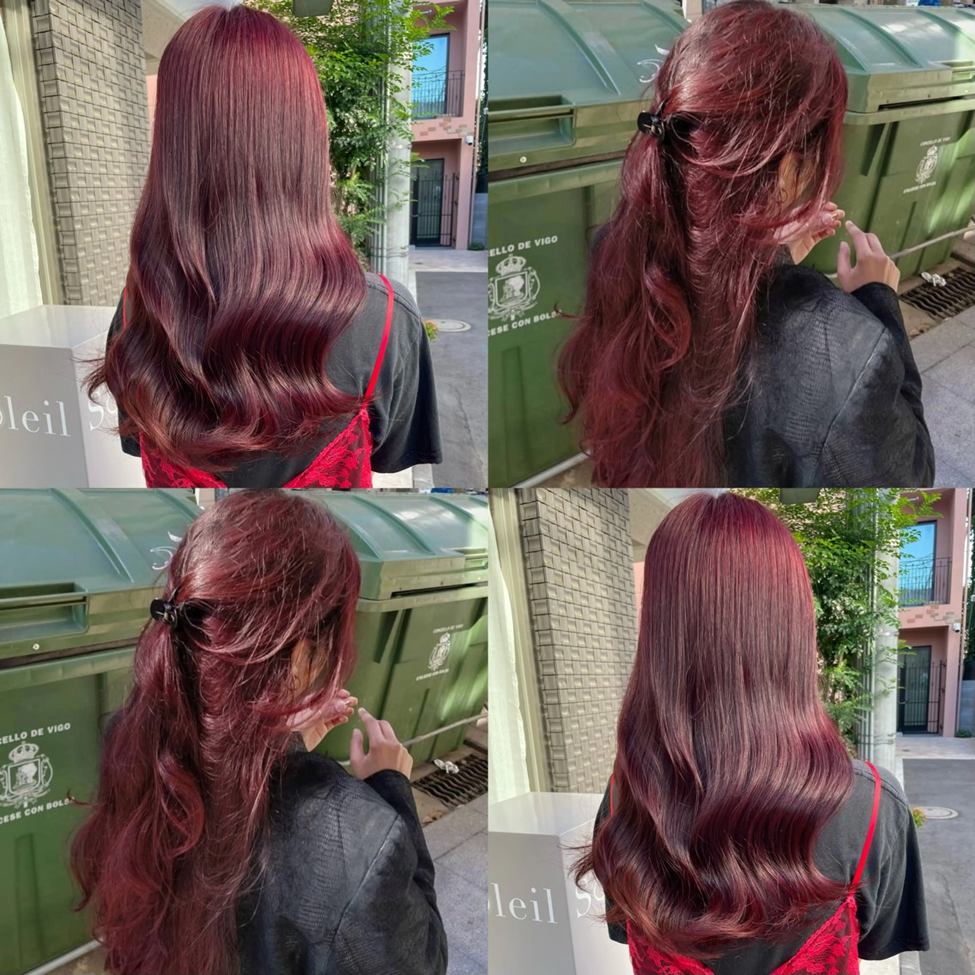 ロング カラー ブリーチ ブリーチなしカラー ピンクカラー ヘアカラー kana ブリーチなしカラー✨のヘアスタイル