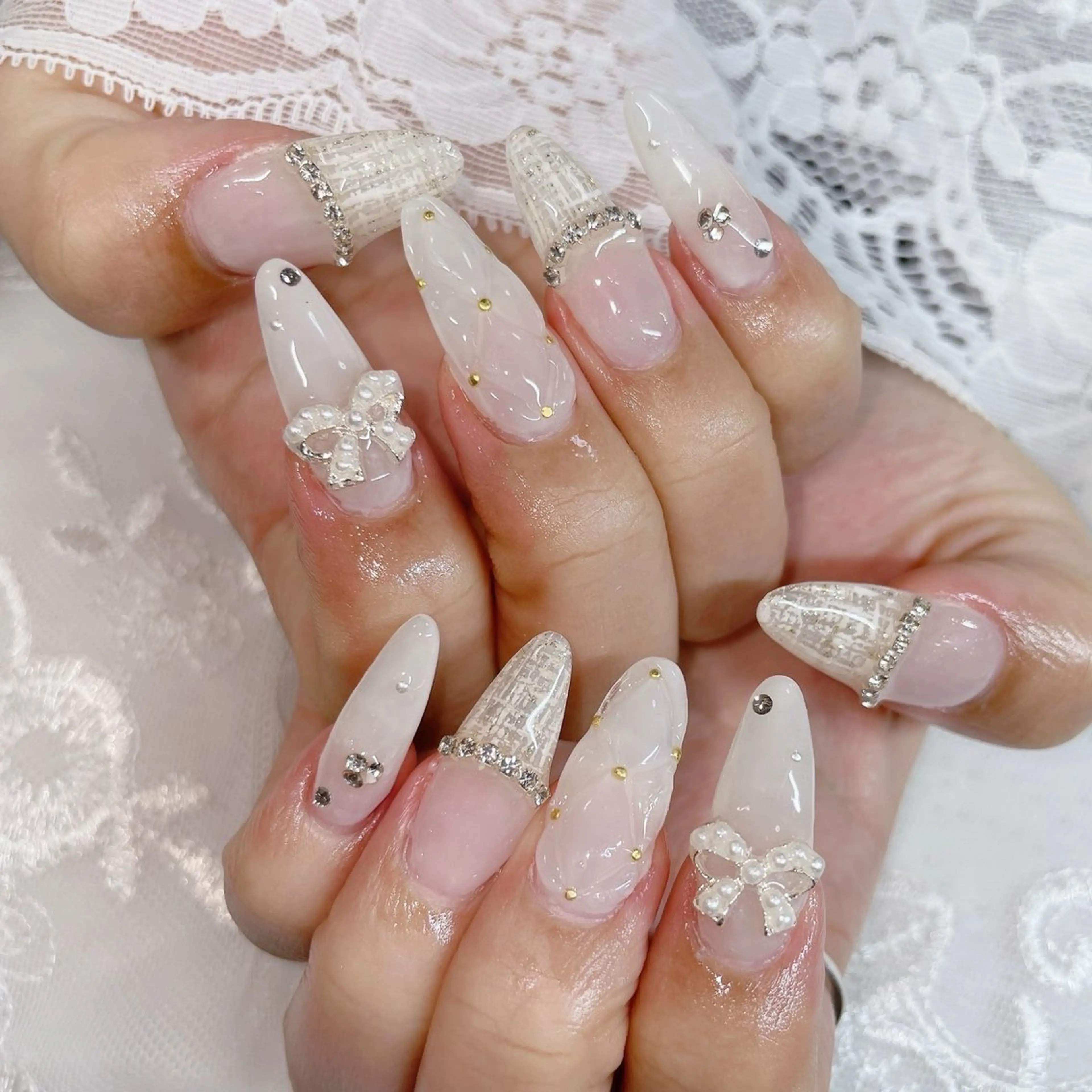 ロング ハンドネイル ハンドケア 💜MIYA nail川崎店のネイルデザイン