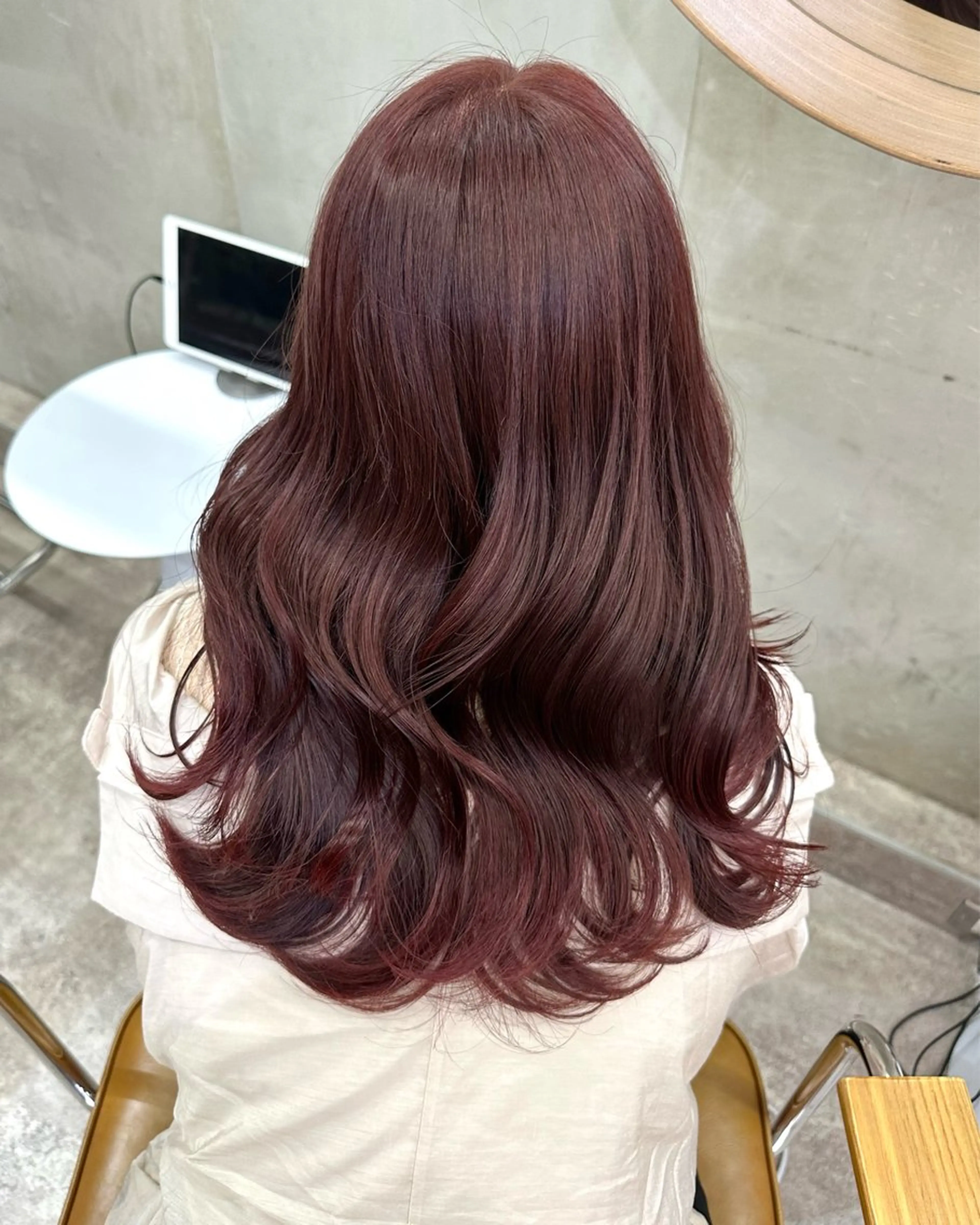 ロング カラー レッドカラー カット ヘアカラー トリートメント SALT WATER　恵比寿所属・レイヤーカット💫 ／HARUKA🎀のヘアスタイル