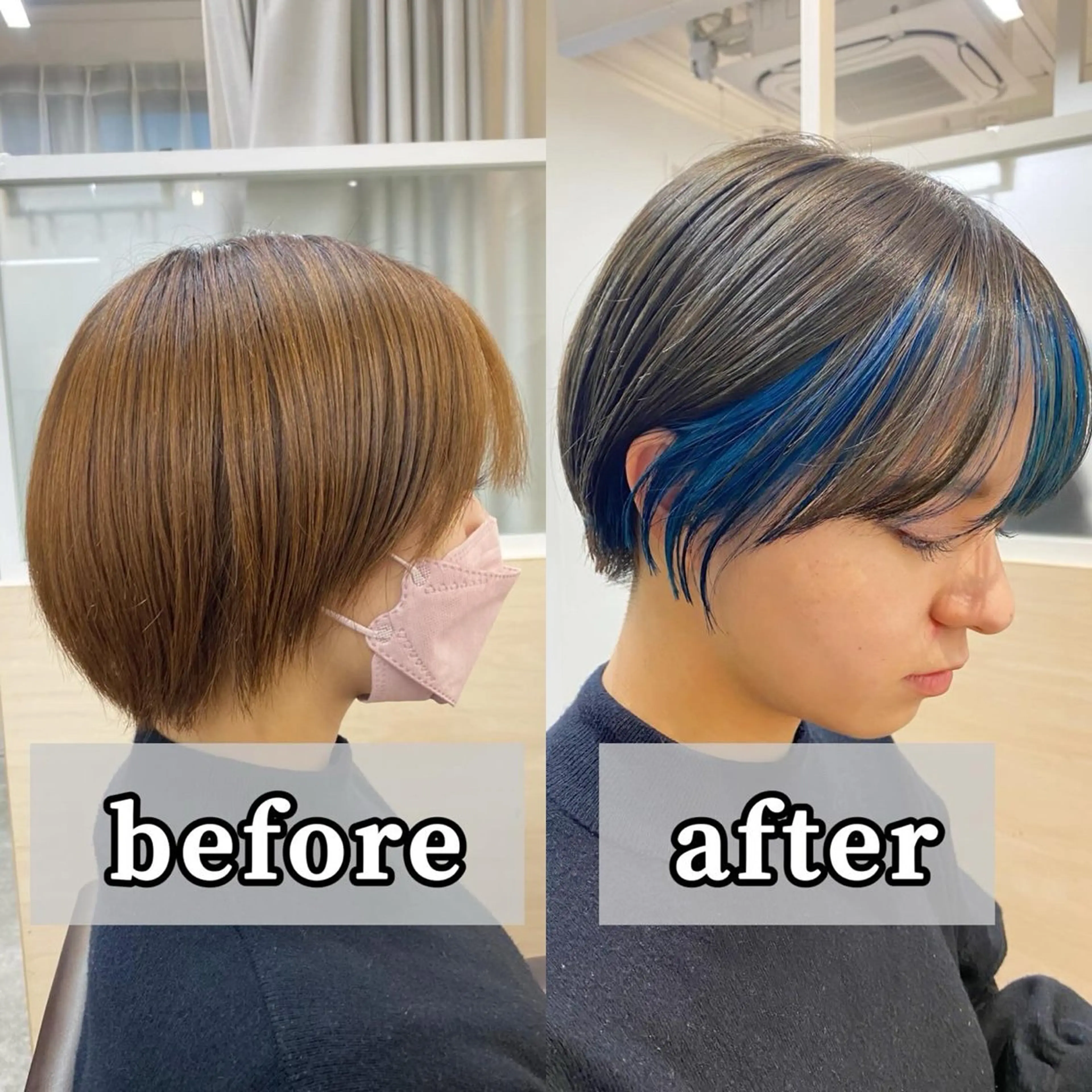 ショート カラー salowin三丁目所属・🟩白髪ぼかし/ ショート/ボブ/大司のヘアスタイル