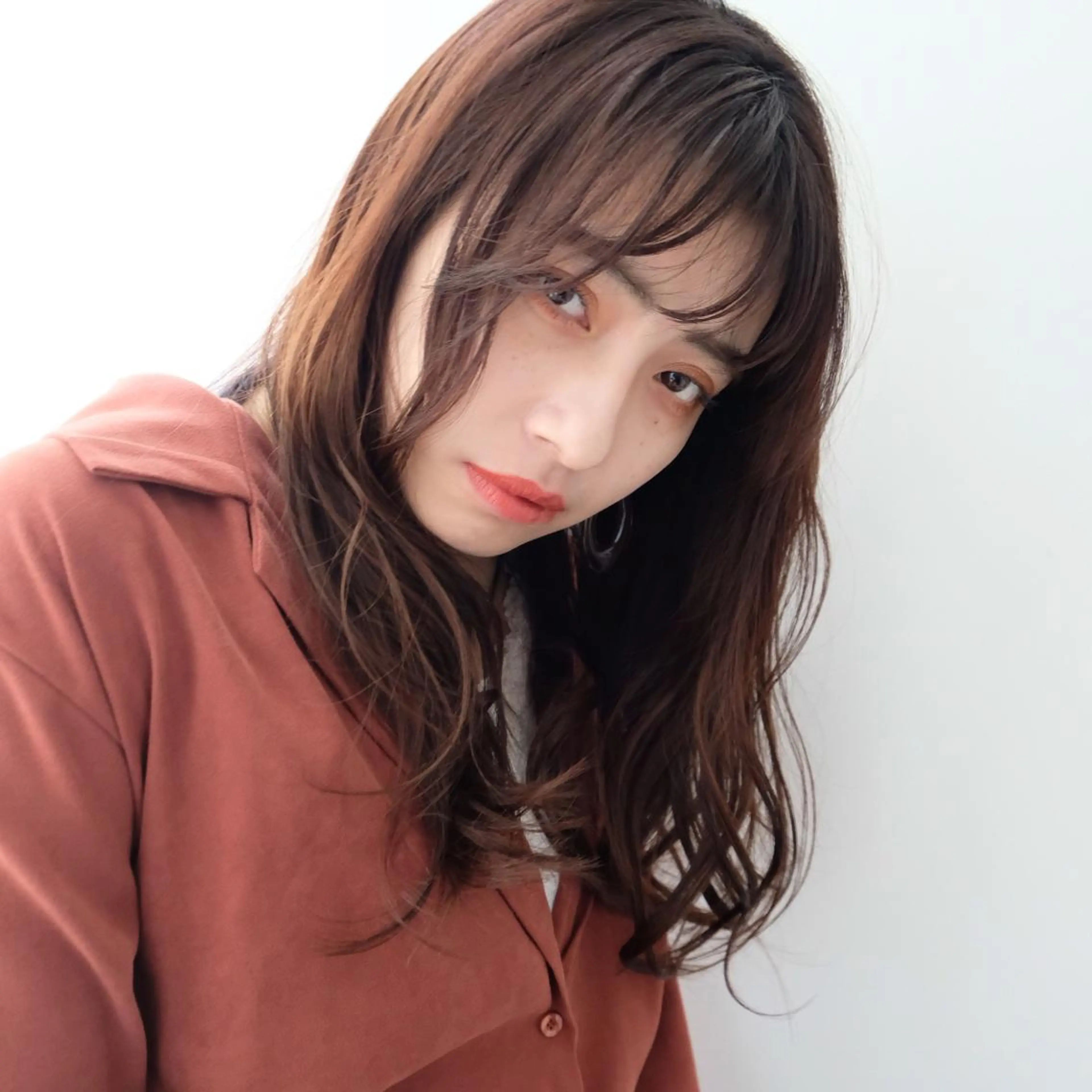 ロング カラー パーマ シースルーバング 大人お洒落女子❤︎ Ayakoのヘアスタイル