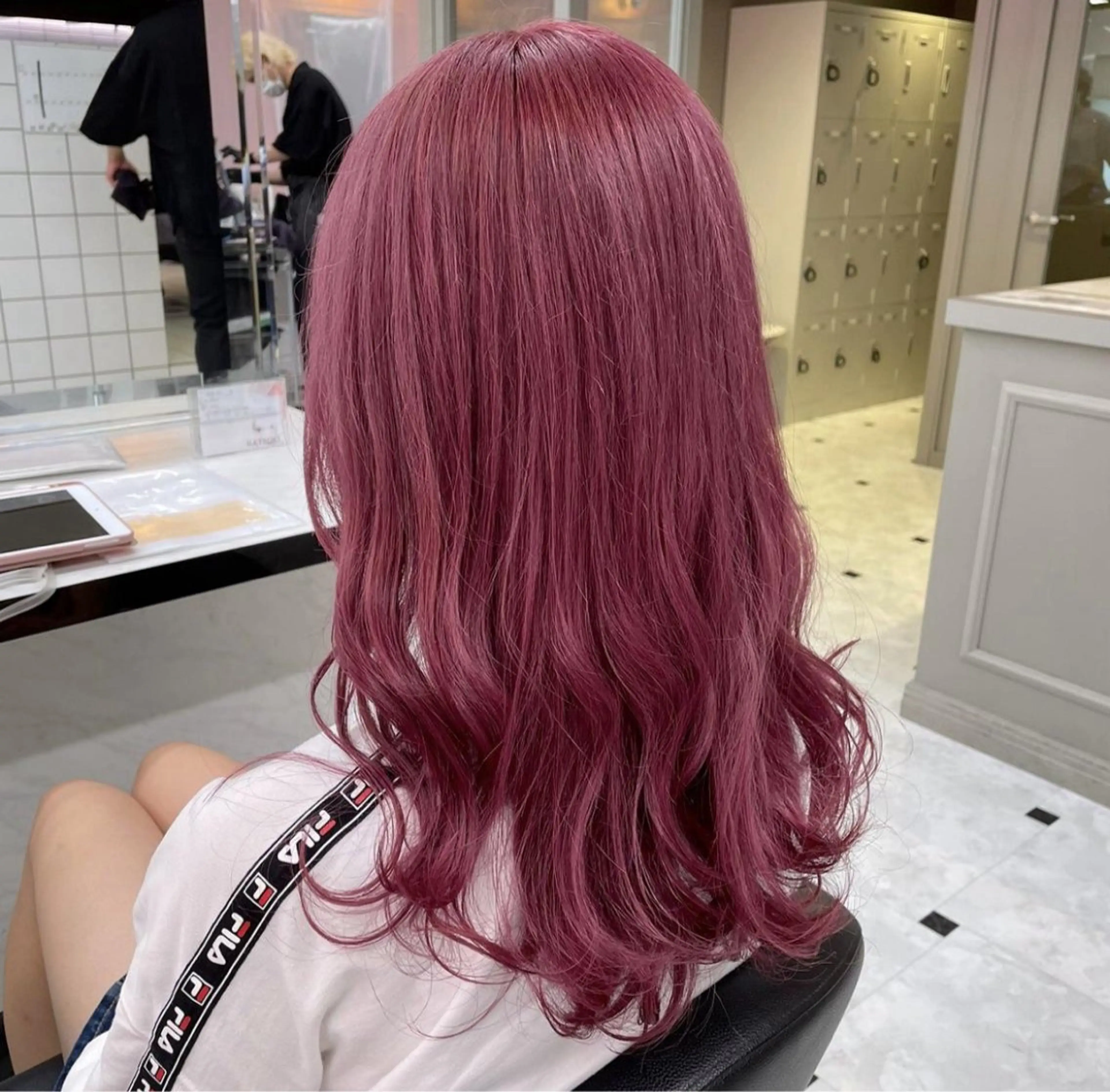 セミロング カラー ラベンダーカラー ピンクカラー ピンクラベンダー ヘアカラー ヘッドスパ ヘアセット ♡ブリーチカラー♡ Mirioのヘアスタイル