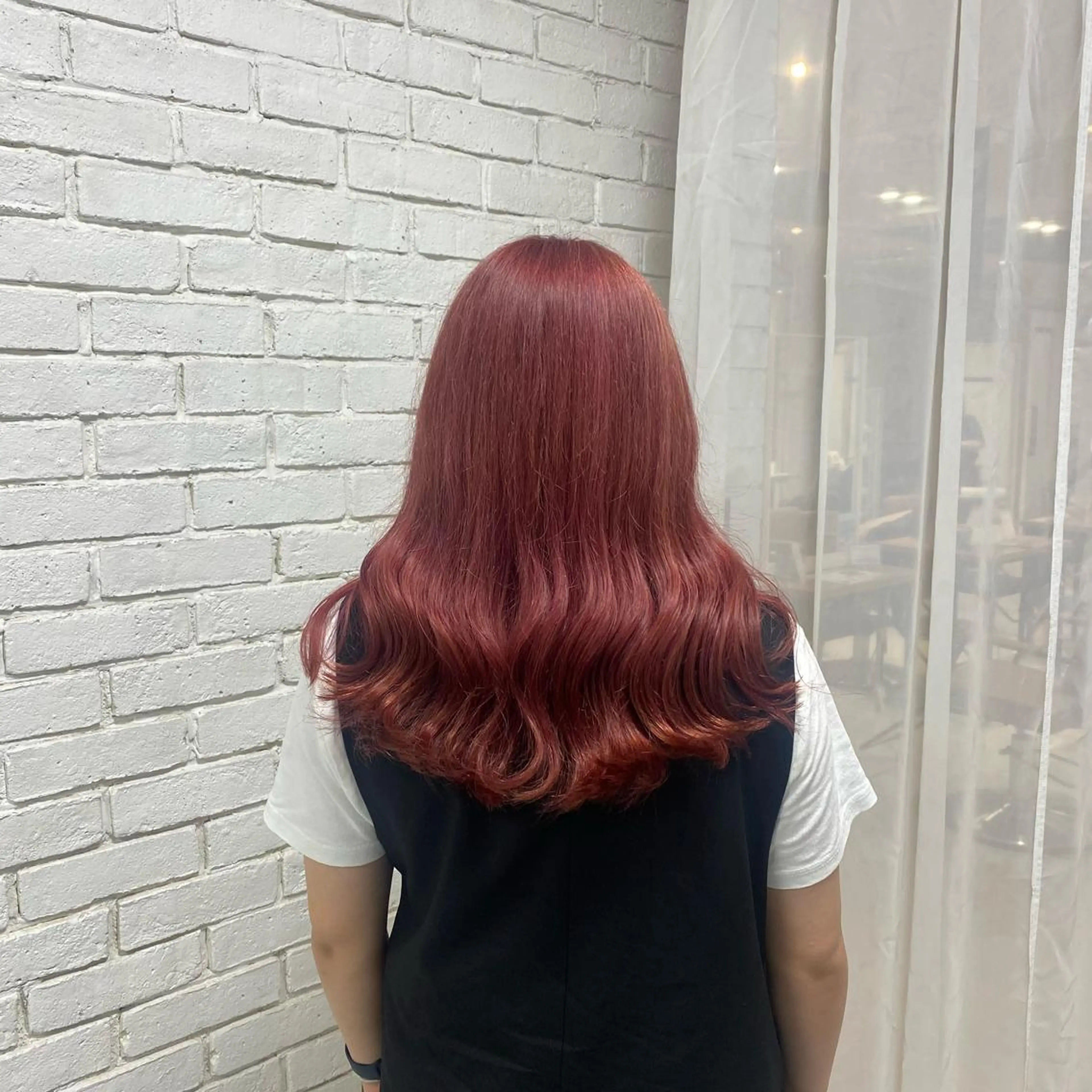 カラー ピンクカラー nameless所属・韓国・網紅 🦋HONOKA🦋のヘアスタイル