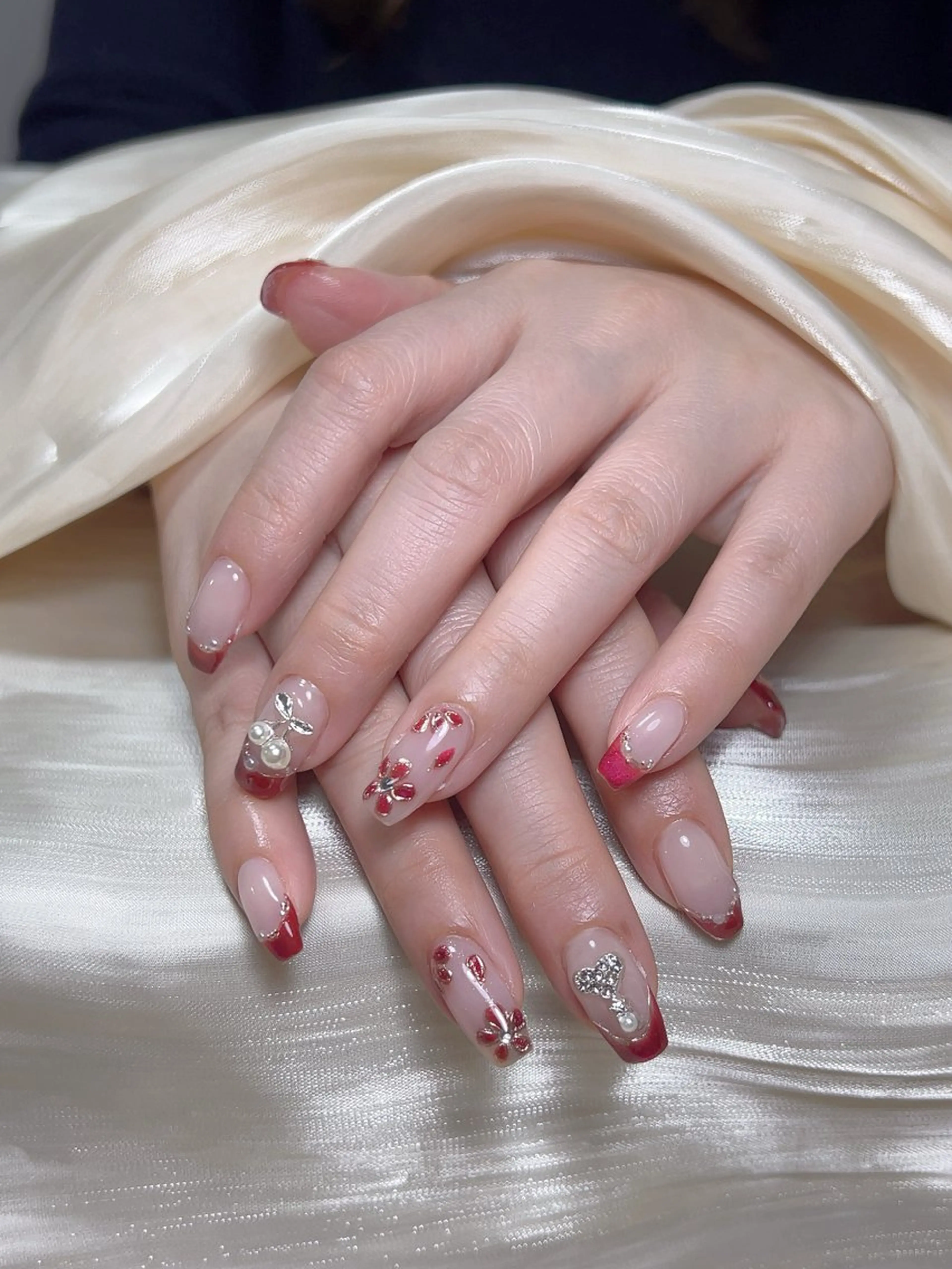 ネイル ハンドネイル ハンドケア 🎀Pink ピンク🎀のネイルデザイン