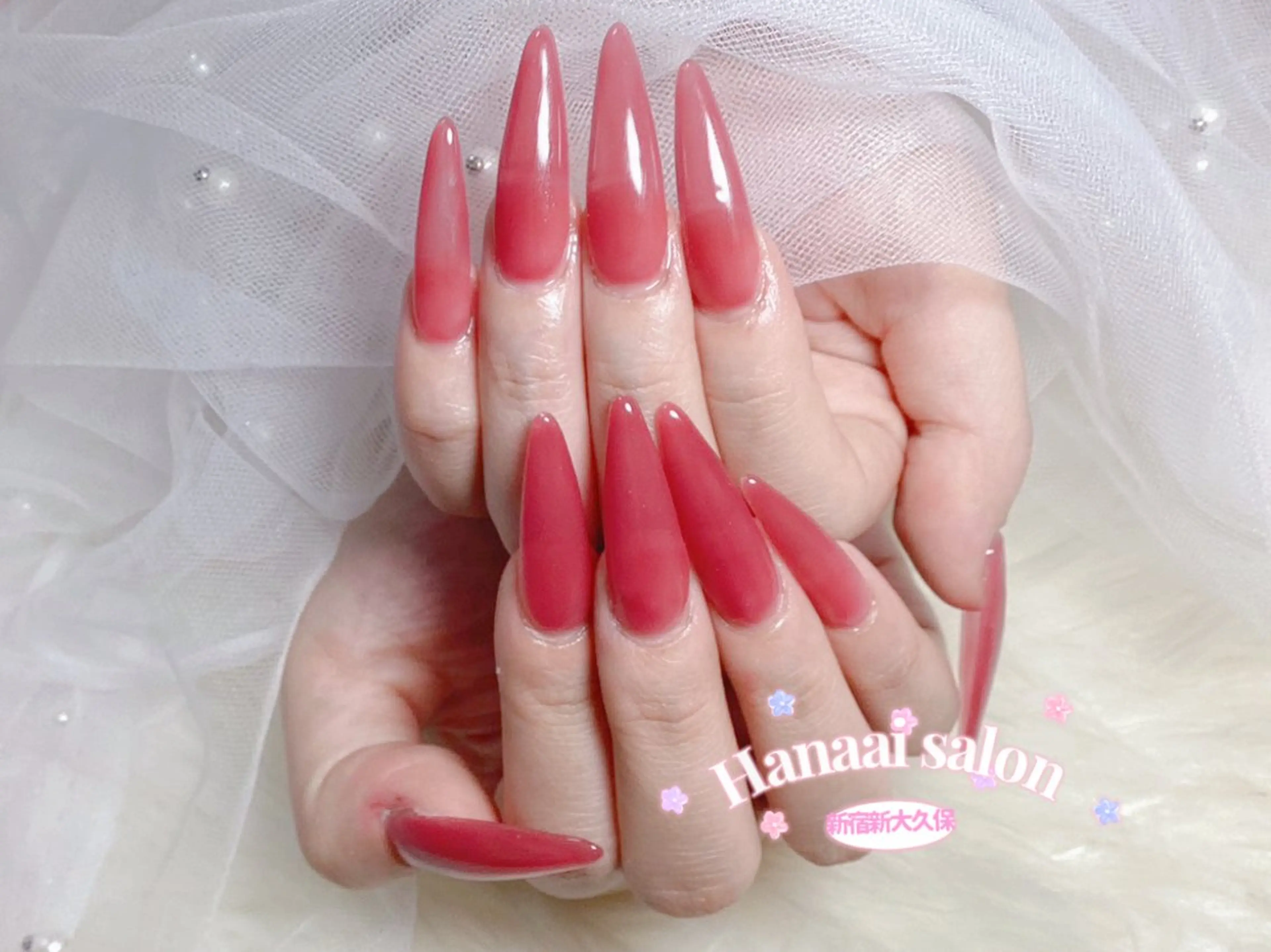 セミロング ハンドネイル Hanaai Salon新大久保店のネイルデザイン