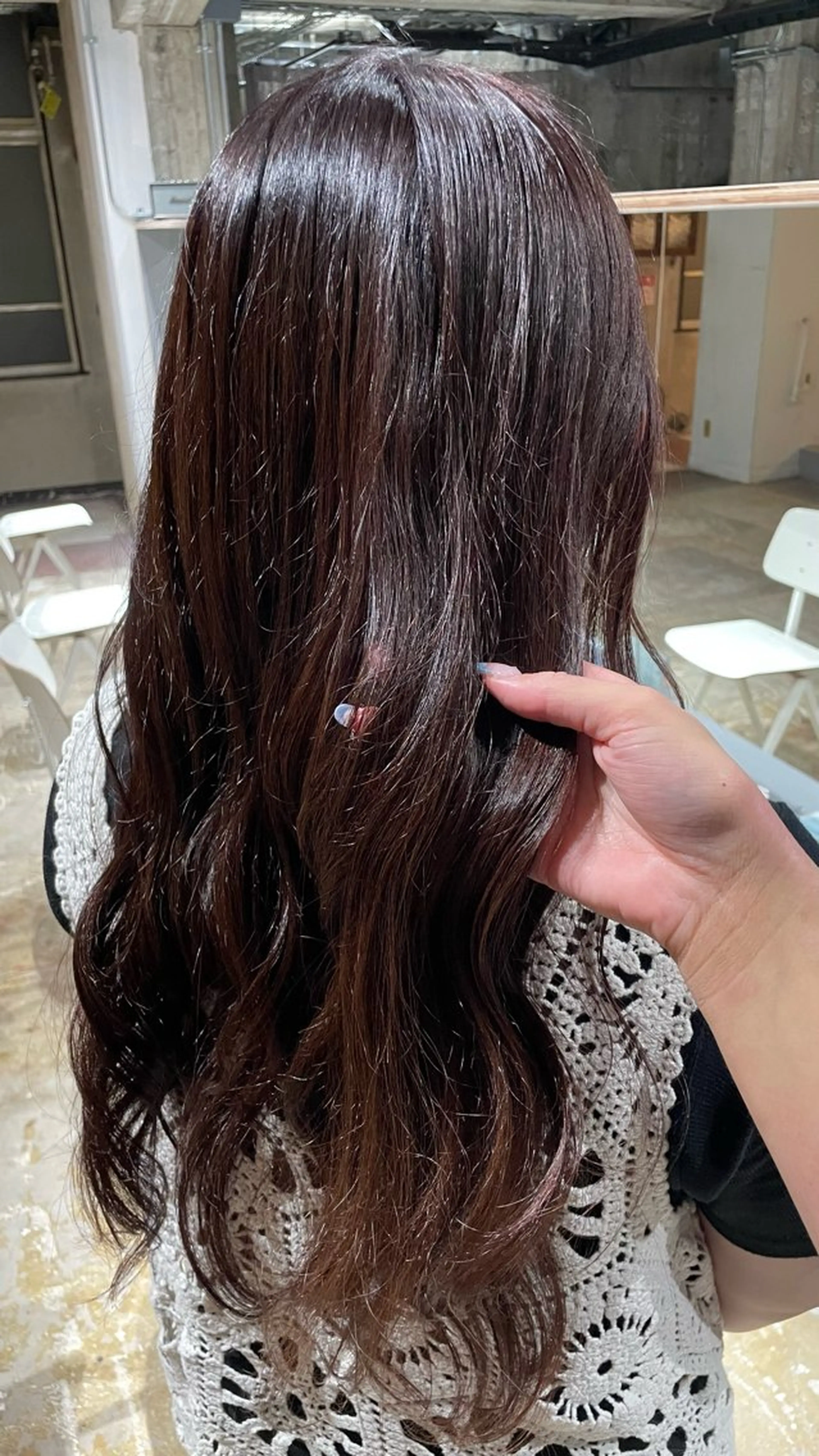 ロング カラー イルミナカラー トリートメント ヘアカラー 中馬 未来のヘアスタイル