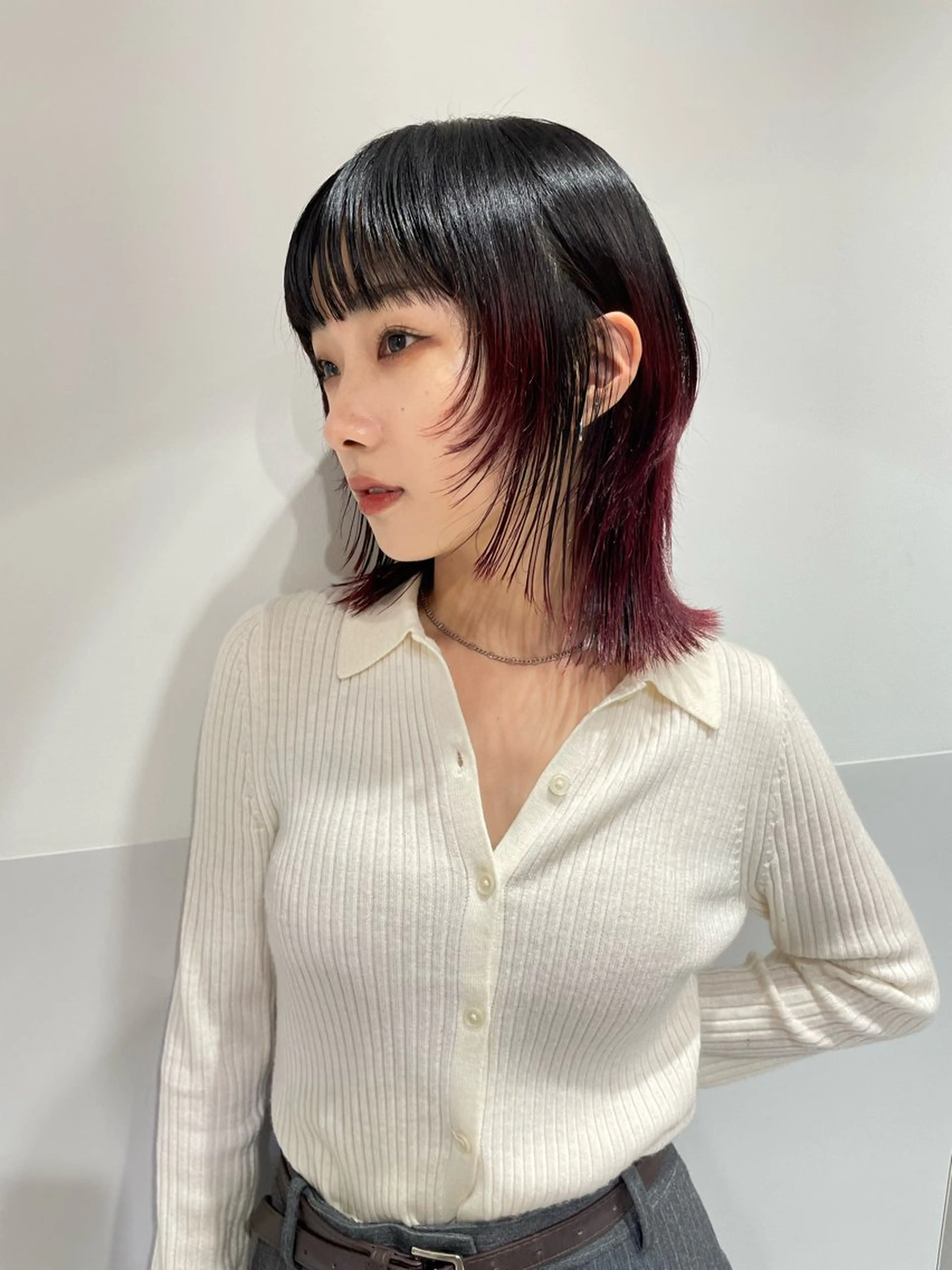 ミディアム カラー カット ヘアカラー satsuki ito/暖色、パーマのヘアスタイル