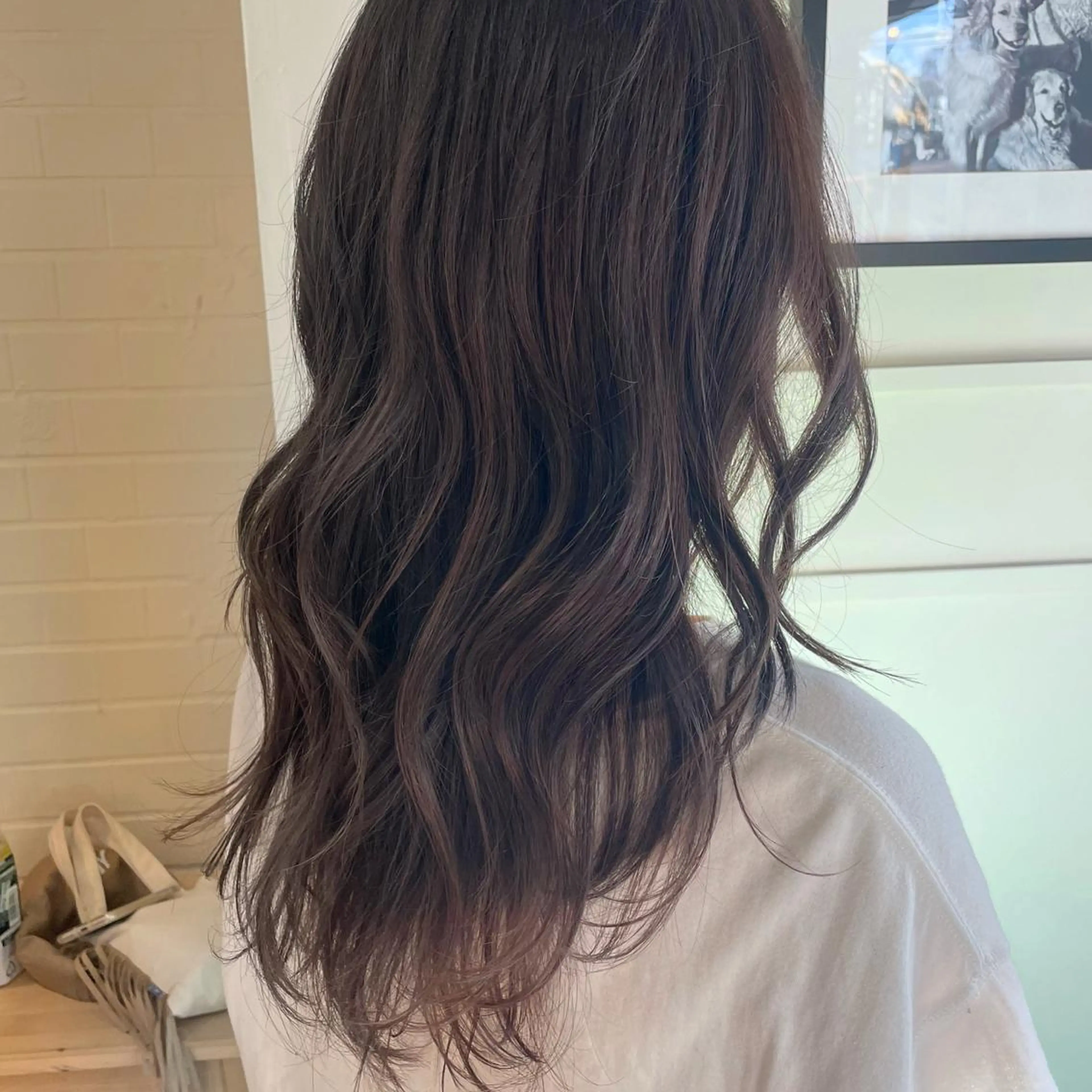 セミロング カラー ベージュカラー グレージュ ハイライトカラー ラベンダーカラー ラベンダーベージュ ナガミネアリサ/ 学芸大学/海外ヘアのヘアスタイル