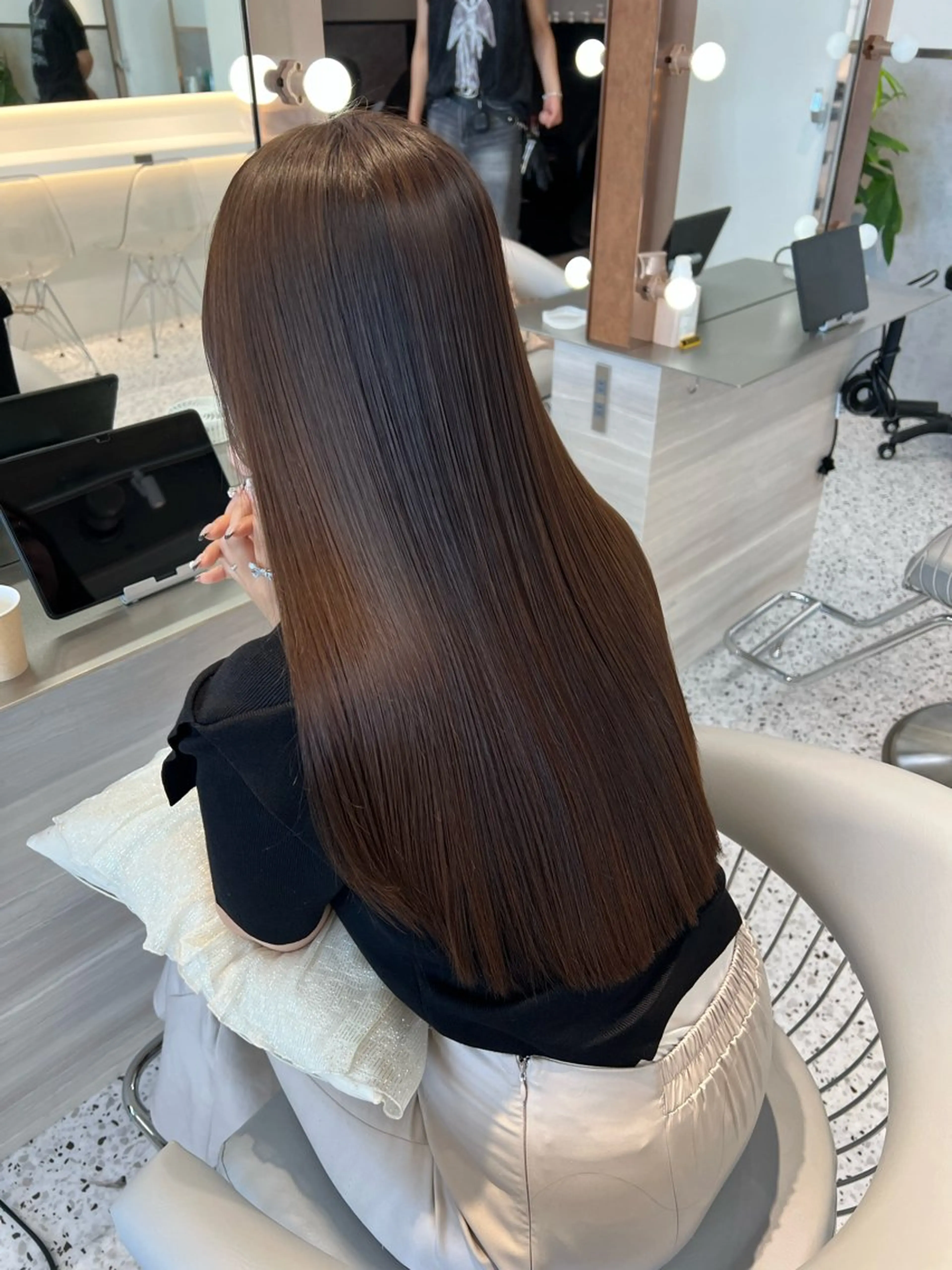 ロング カット ヘアカラー トリートメント 地毛風縮毛矯正 ☘️松井　傑のヘアスタイル