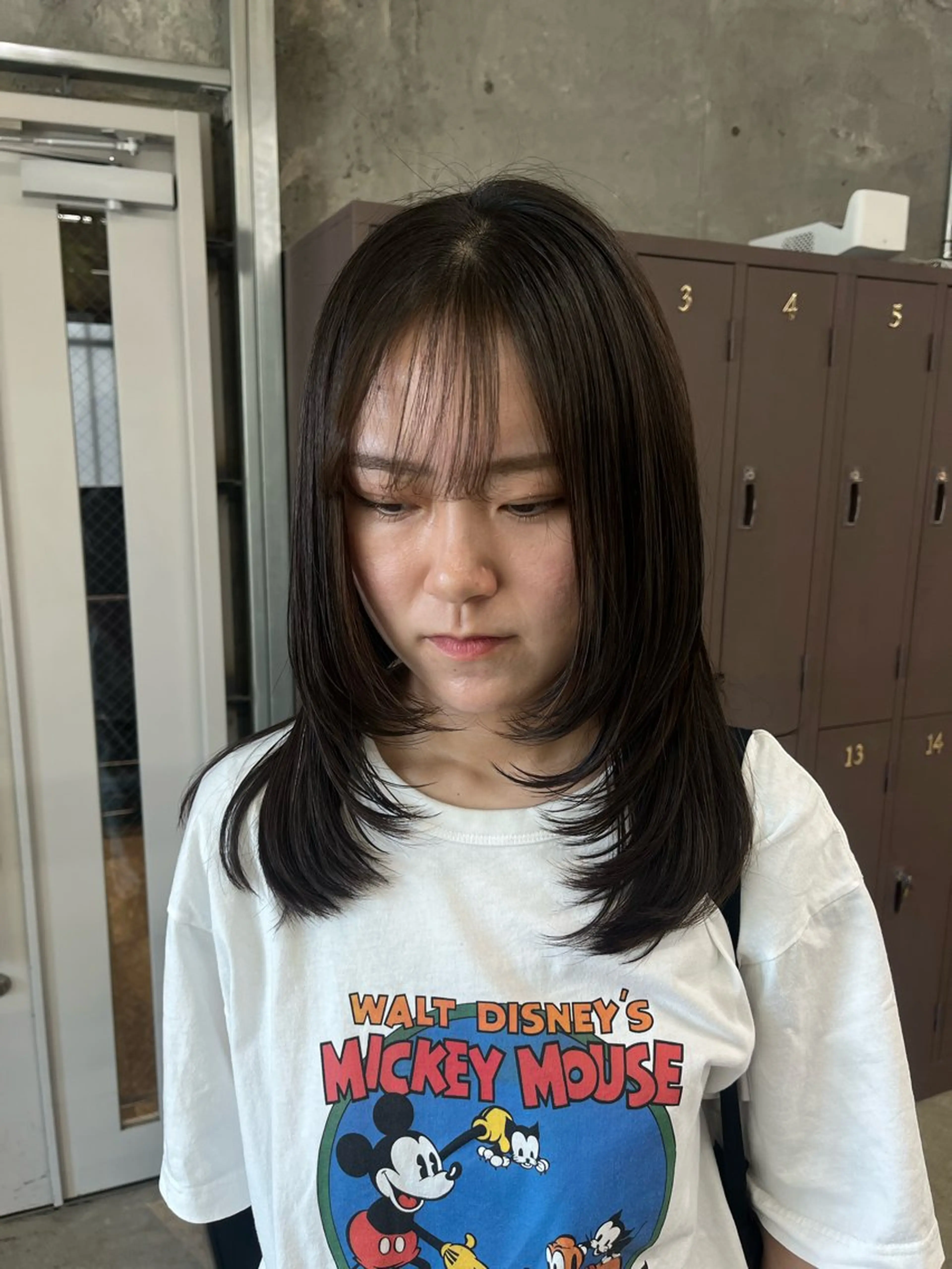 セミロング カット パーマ/オリーブ/ 酸性ストレート/ゆなのヘアスタイル