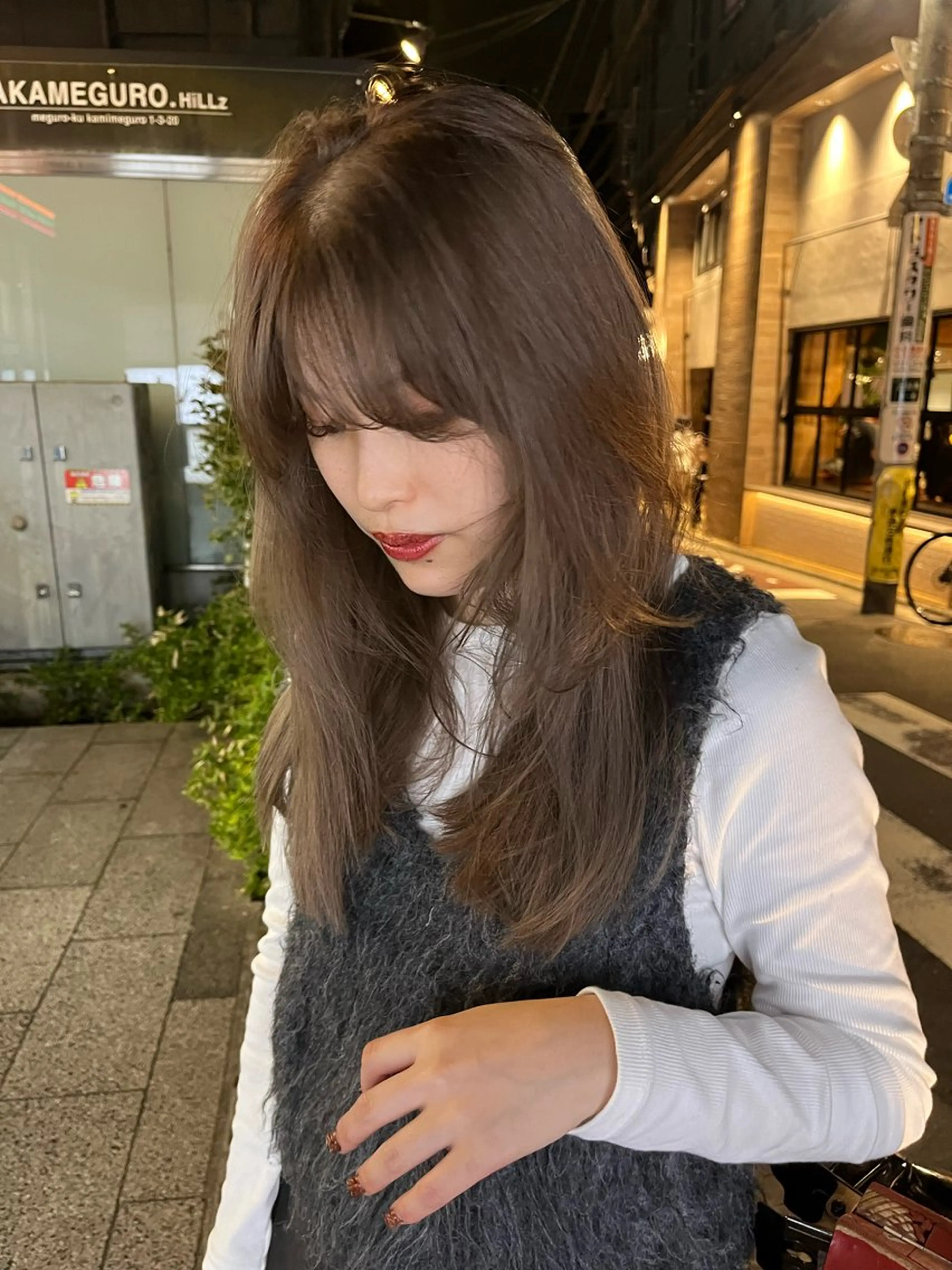 ロング カラー 竹内 菜々子のヘアスタイル