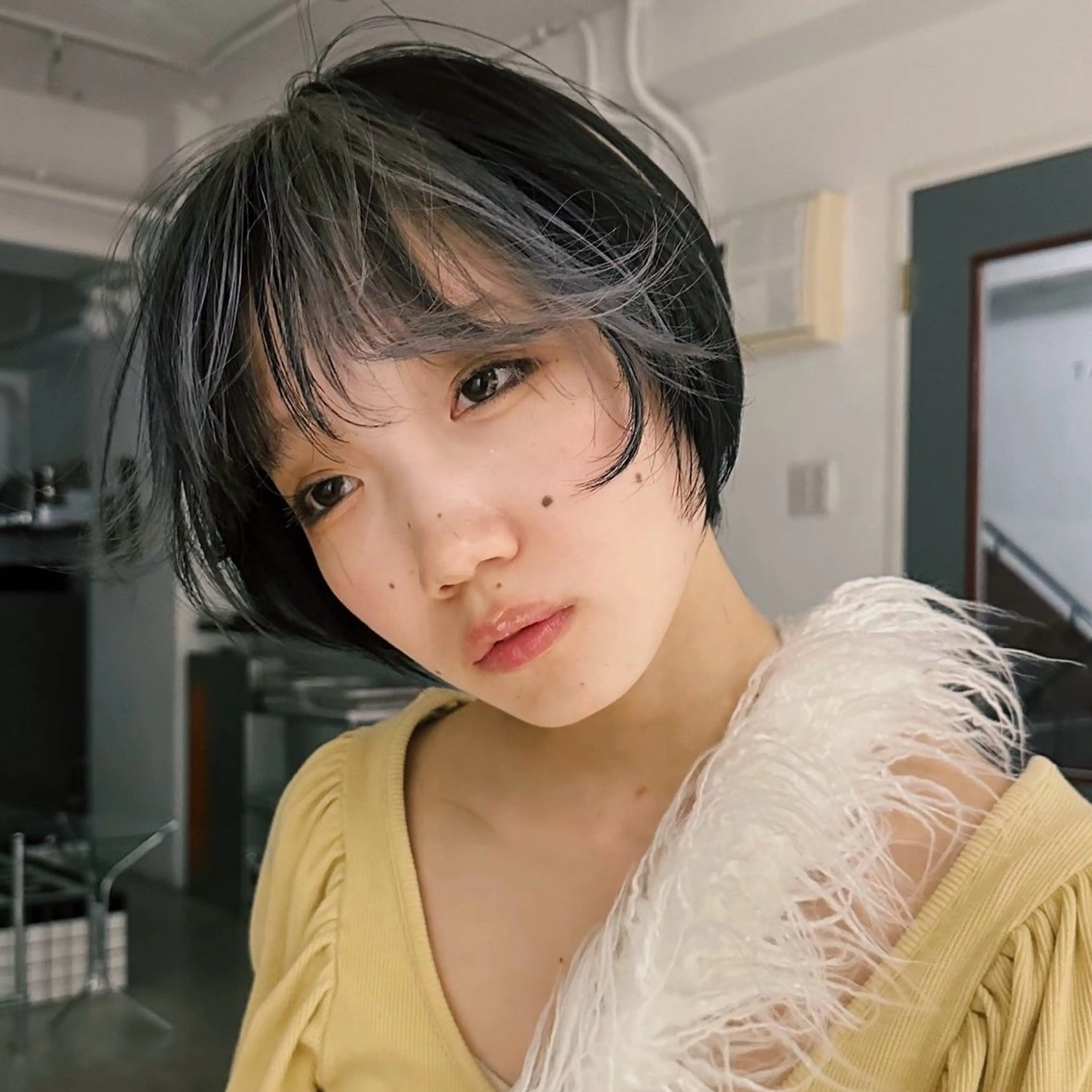 ミディアム カラー ヘアアレンジ ☆RUO☆/ハイトー ンBob/デザインのヘアスタイル