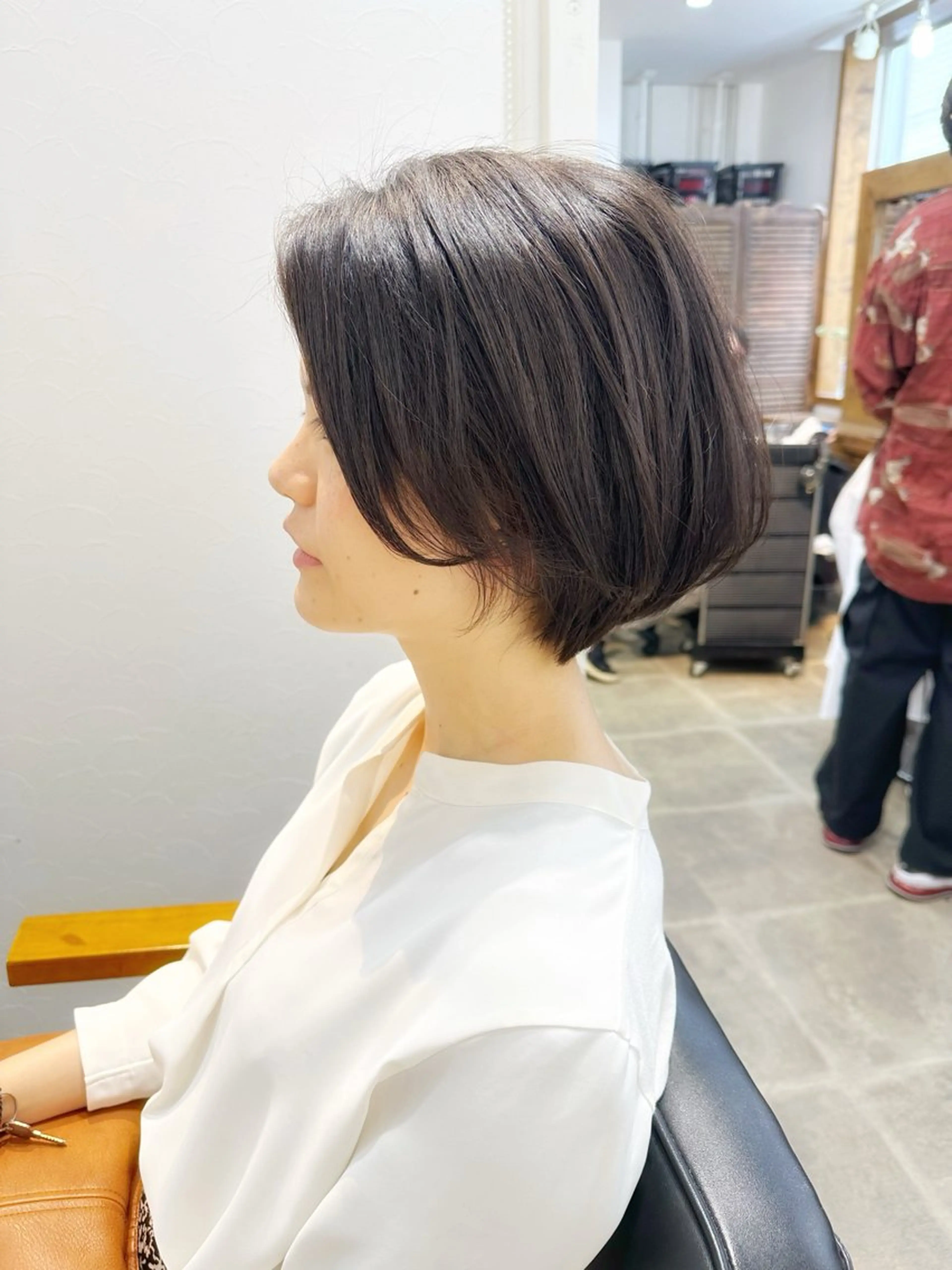 ショート ショートボブ ハンサムショート ボブ くせ毛 ショートヘア カット newline銀座所属・銀座ショート/ 大人ショート/金子涼のヘアスタイル