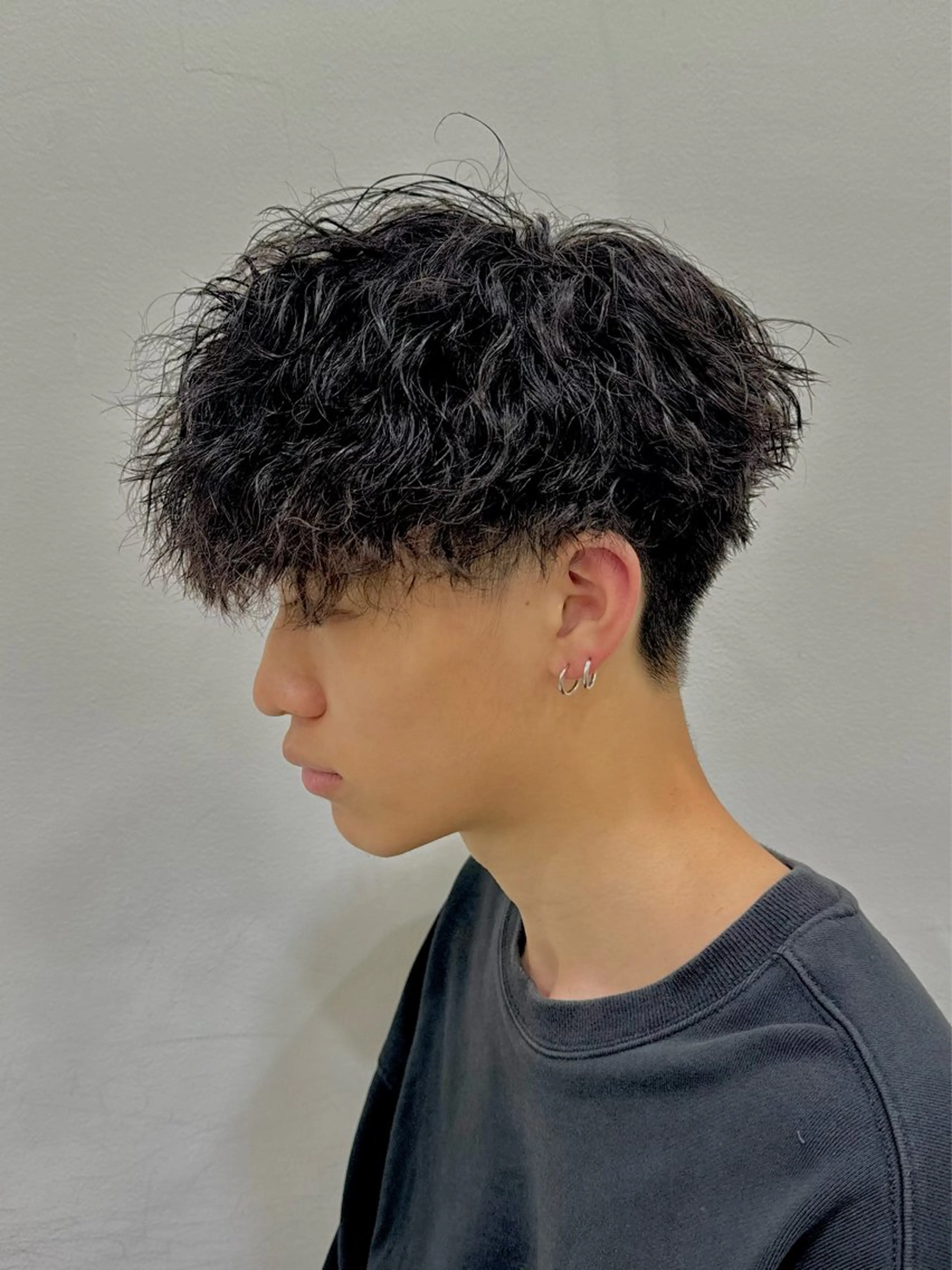 パーマ メンズ カット パーマ センターパート メンズパーマ/坂本翔のヘアスタイル