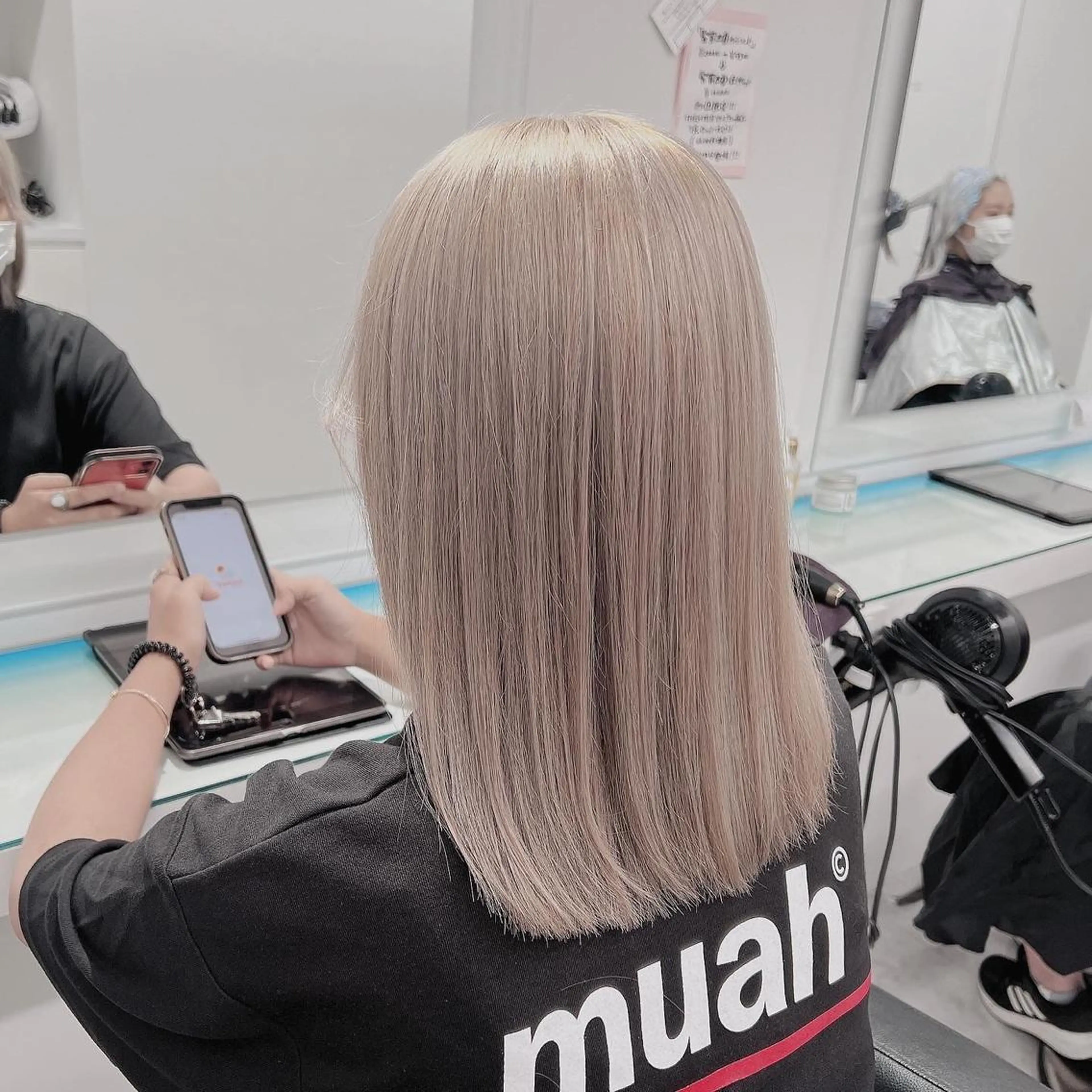 ミディアム カラー ヘアアレンジ ナチュラル艶髪 なおき｜池袋美容師のヘアスタイル