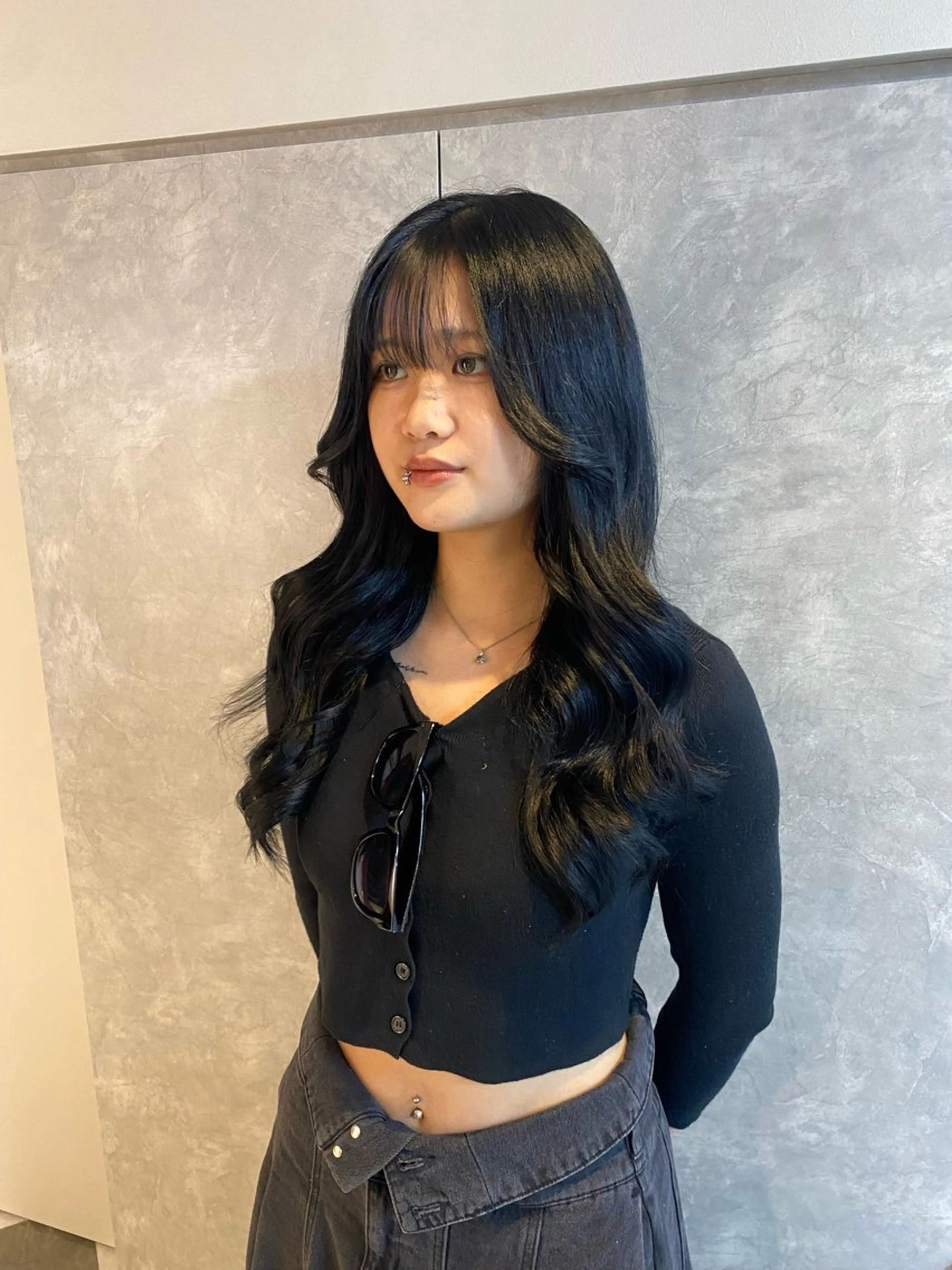 ロング ガルボヘアー心斎橋所属・プルエクステ/プルシ ールエクステ/地雷系のヘアスタイル