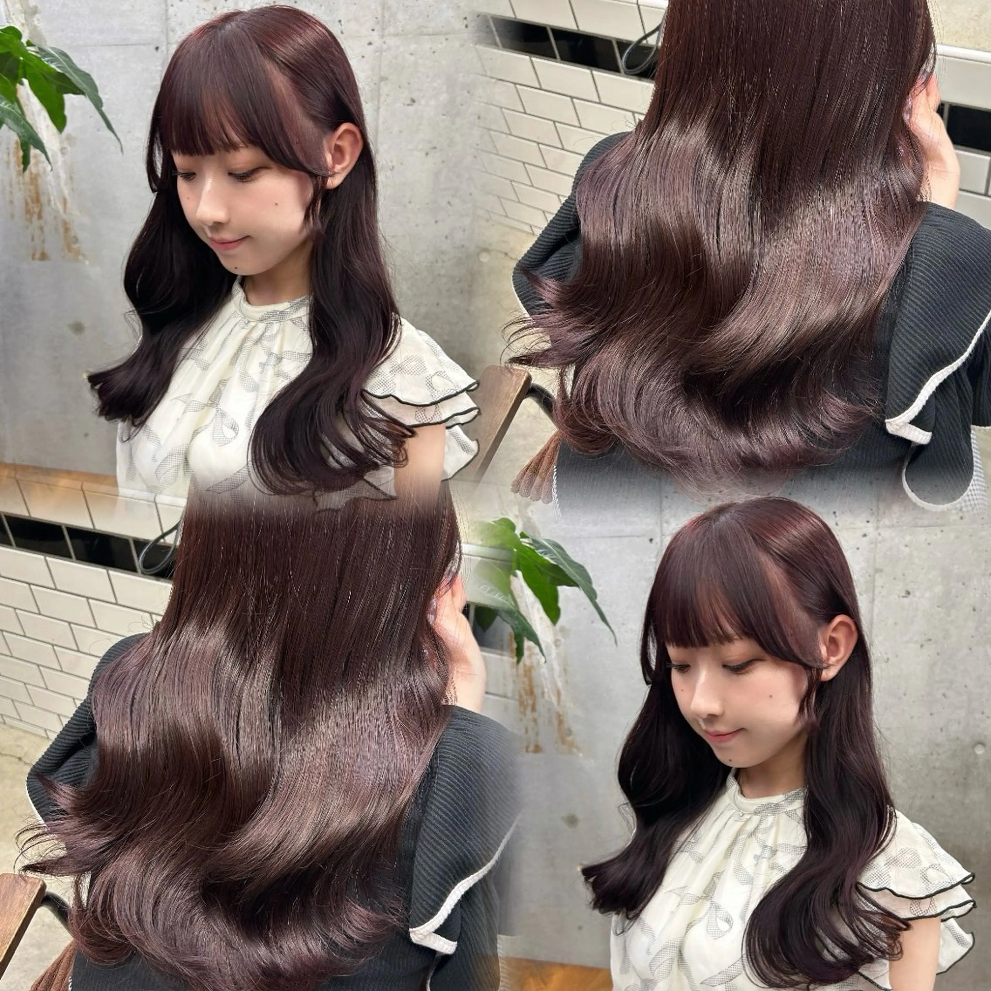 ロング カラー ヘアカラー トリートメント ♡ラベンダー/ピンク /顔まわり♡ネイロのヘアスタイル