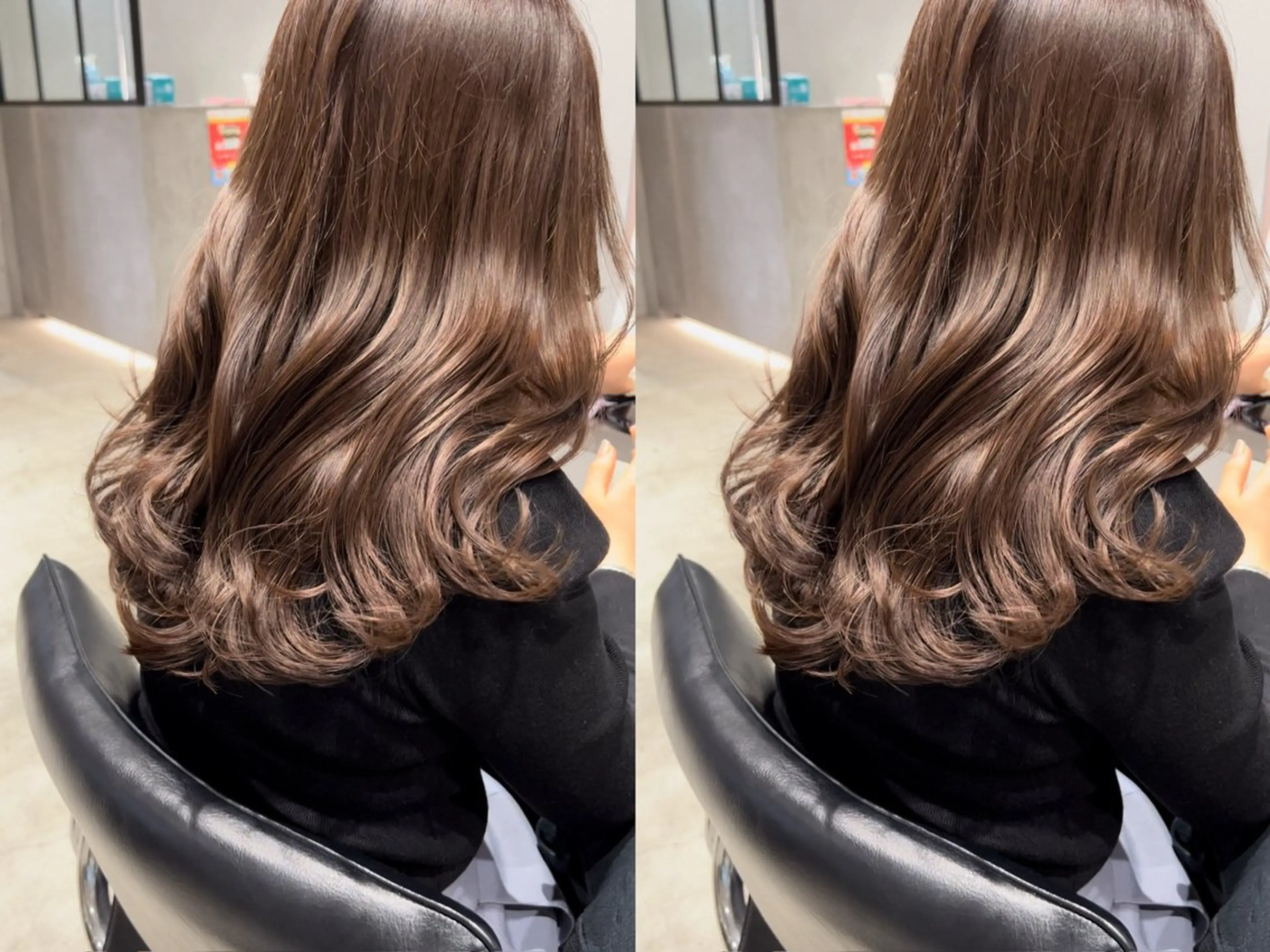 セミロング カラー ブラウンカラー 透明感カラー ヘアカラー 髪質改善/縮毛矯正 レイヤー/松川匠のヘアスタイル