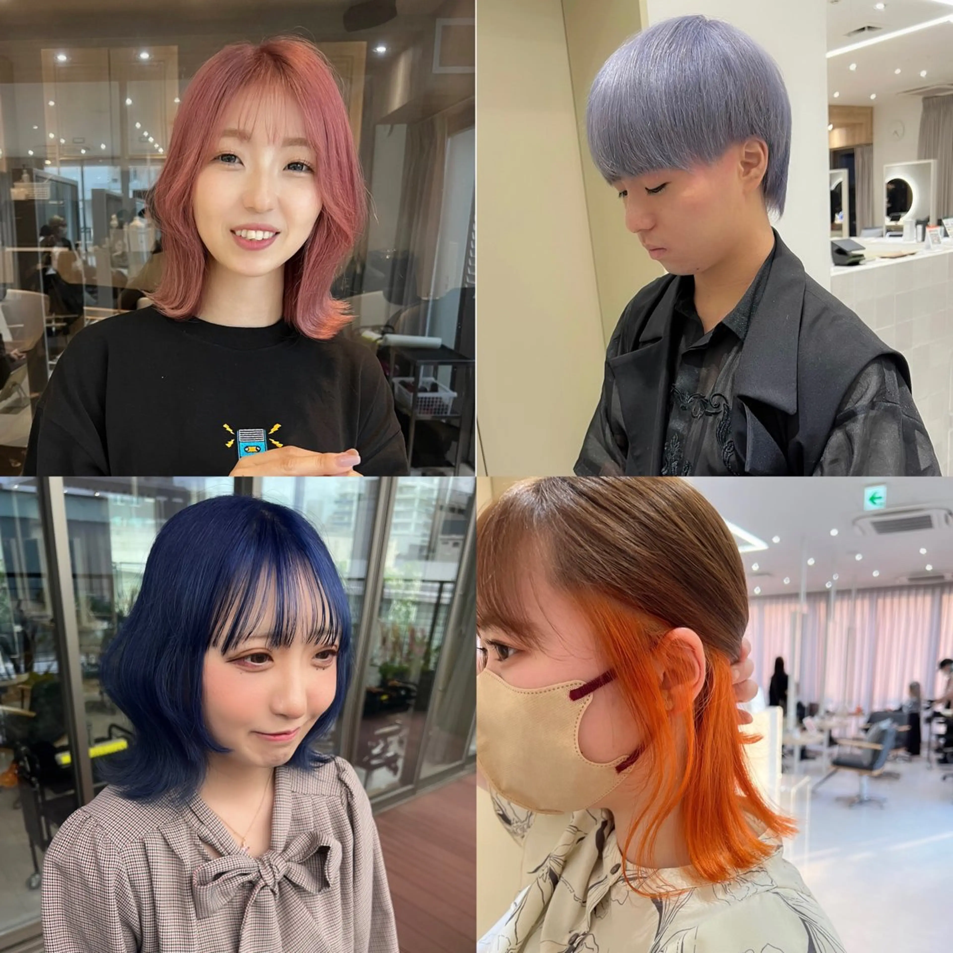 カラー ブリーチ ケアブリーチ 髪質改善 ヘアカラー 韓国🇰🇷レイヤー おくれ毛/顔まわりのヘアスタイル