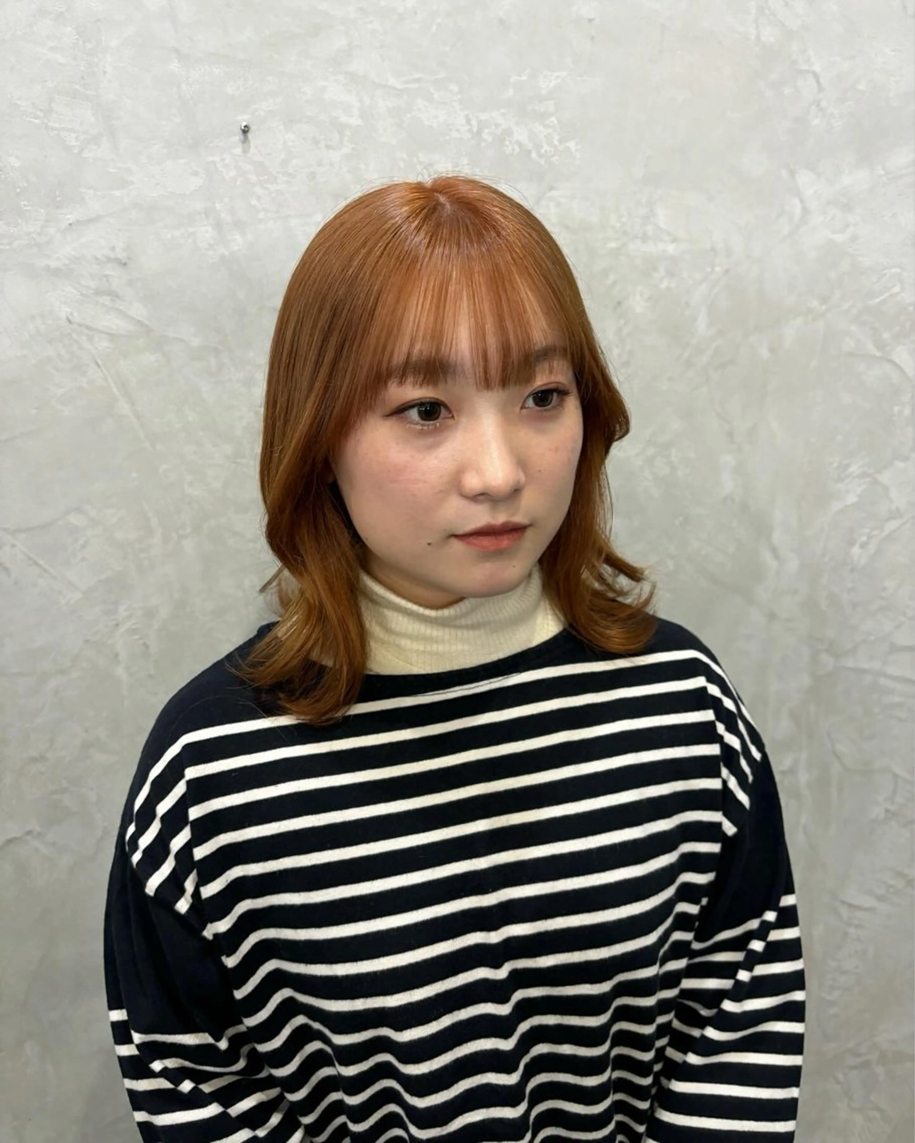 カラー ベージュカラー オレンジ オレンジベージュ fudge所属・MaisonHALU 松浦光咲のヘアスタイル