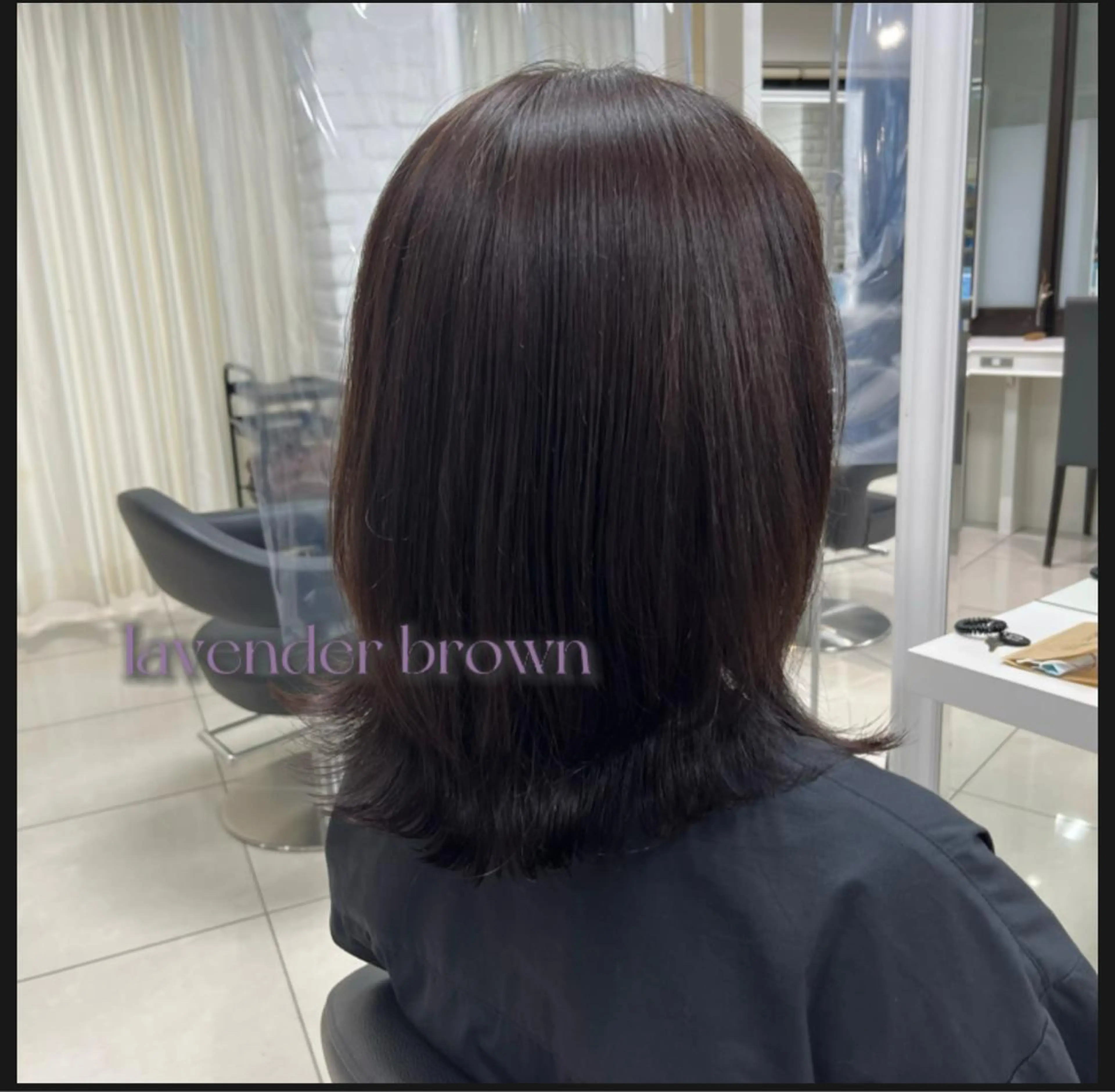 ミディアム カラー ブラウンカラー ラベンダーカラー ラベンダーブラウン 巖本 真希のヘアスタイル