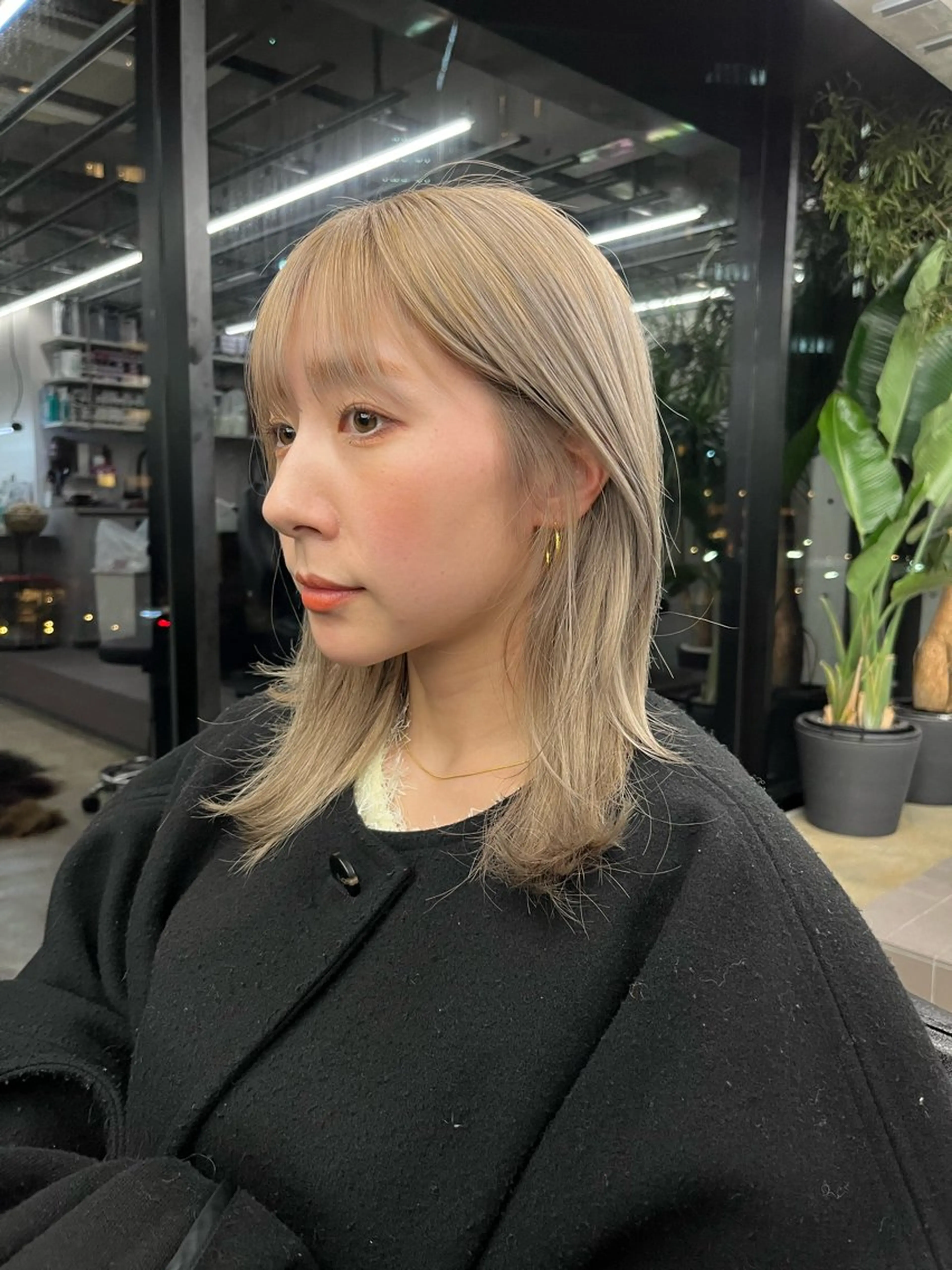 ミディアム カラー カット ヘアカラー ダブルカラー/ ケアブリーチ/クニトのヘアスタイル