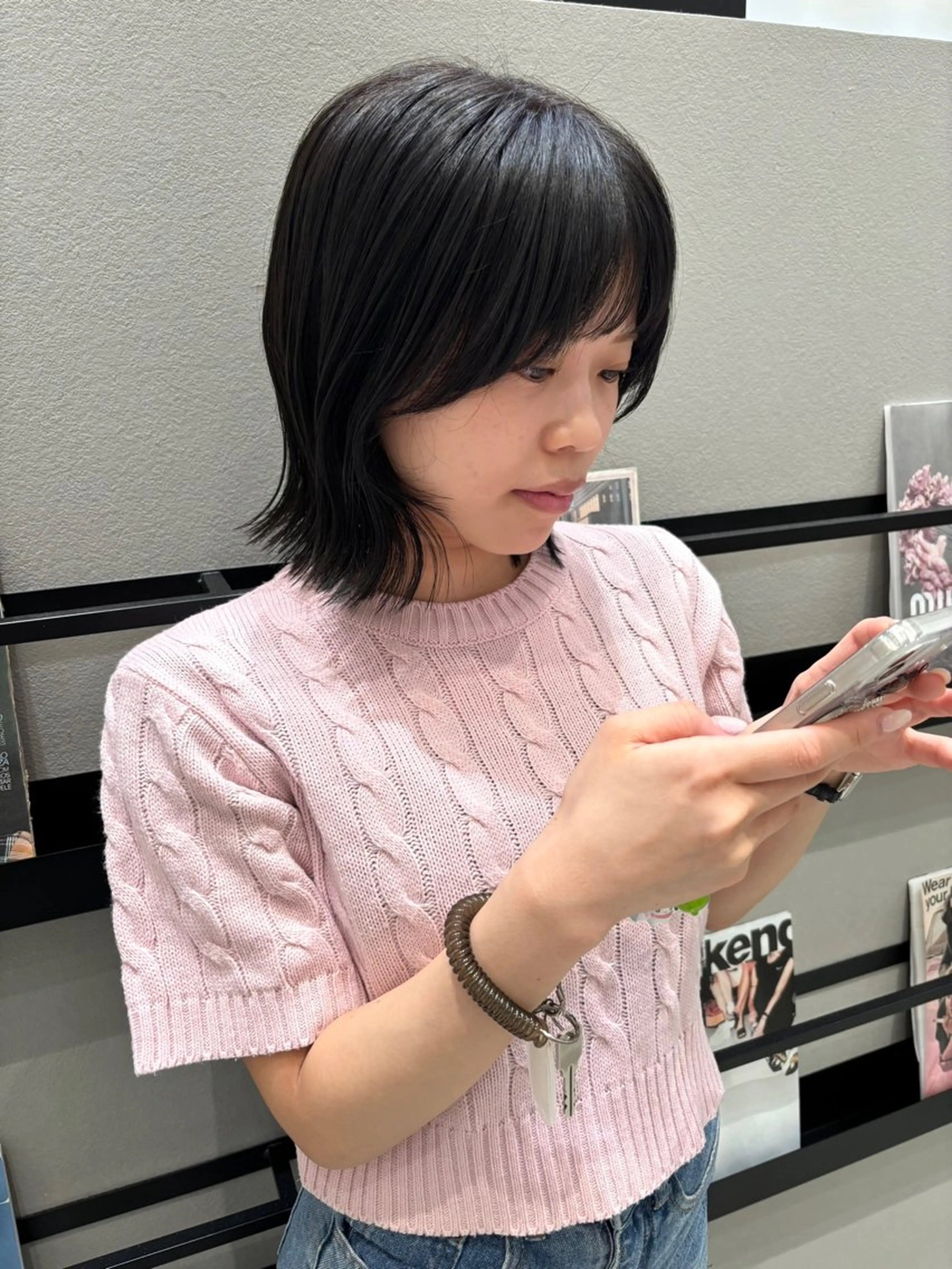ミディアム カラー グレージュ カット ヘアカラー 透明感カラー/ レイヤーkotonoのヘアスタイル