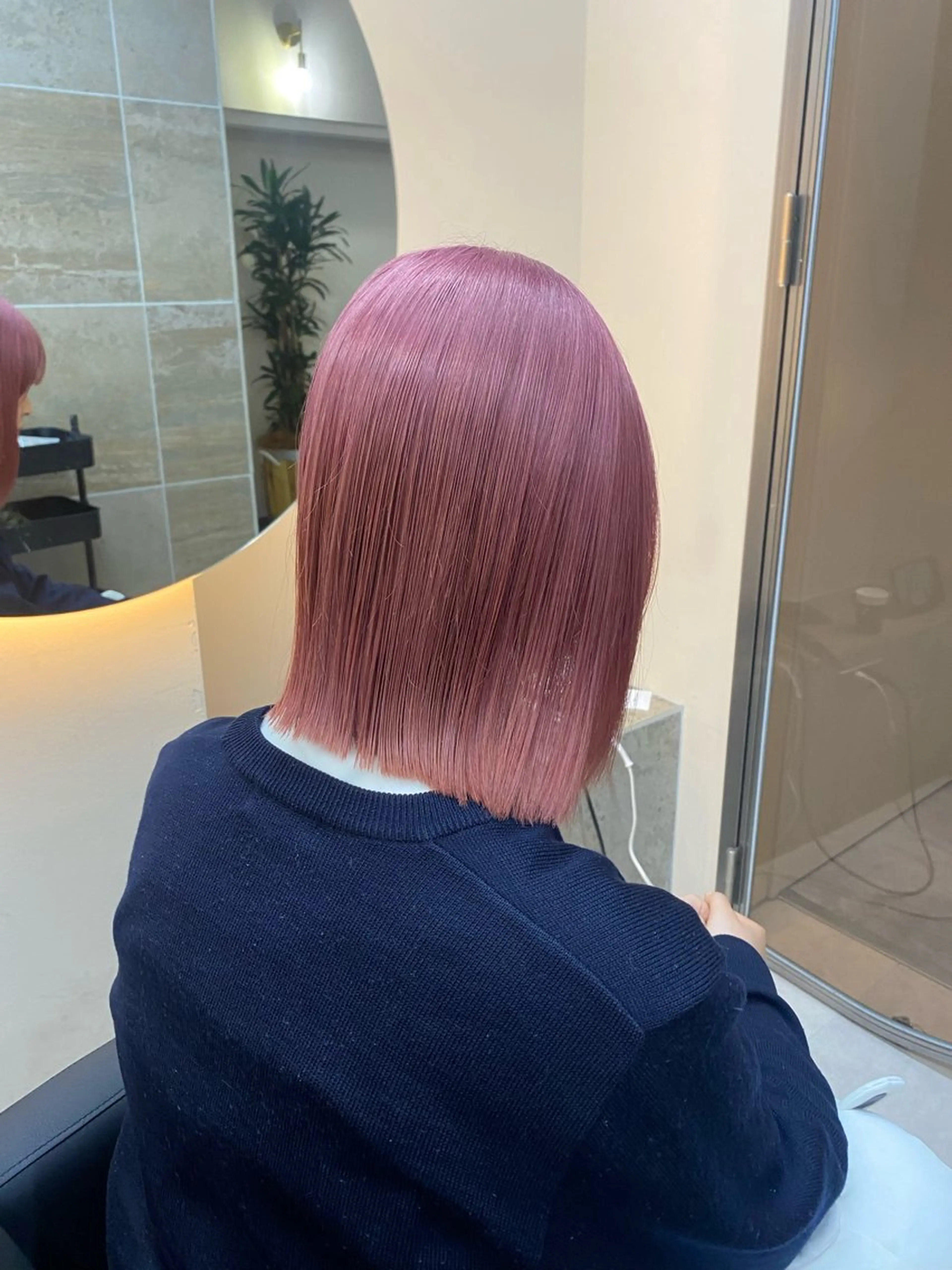 ミディアム カラー ピンクカラー ヘアカラー ハイトーン／美髪矯正 ✨ワタル✨のヘアスタイル