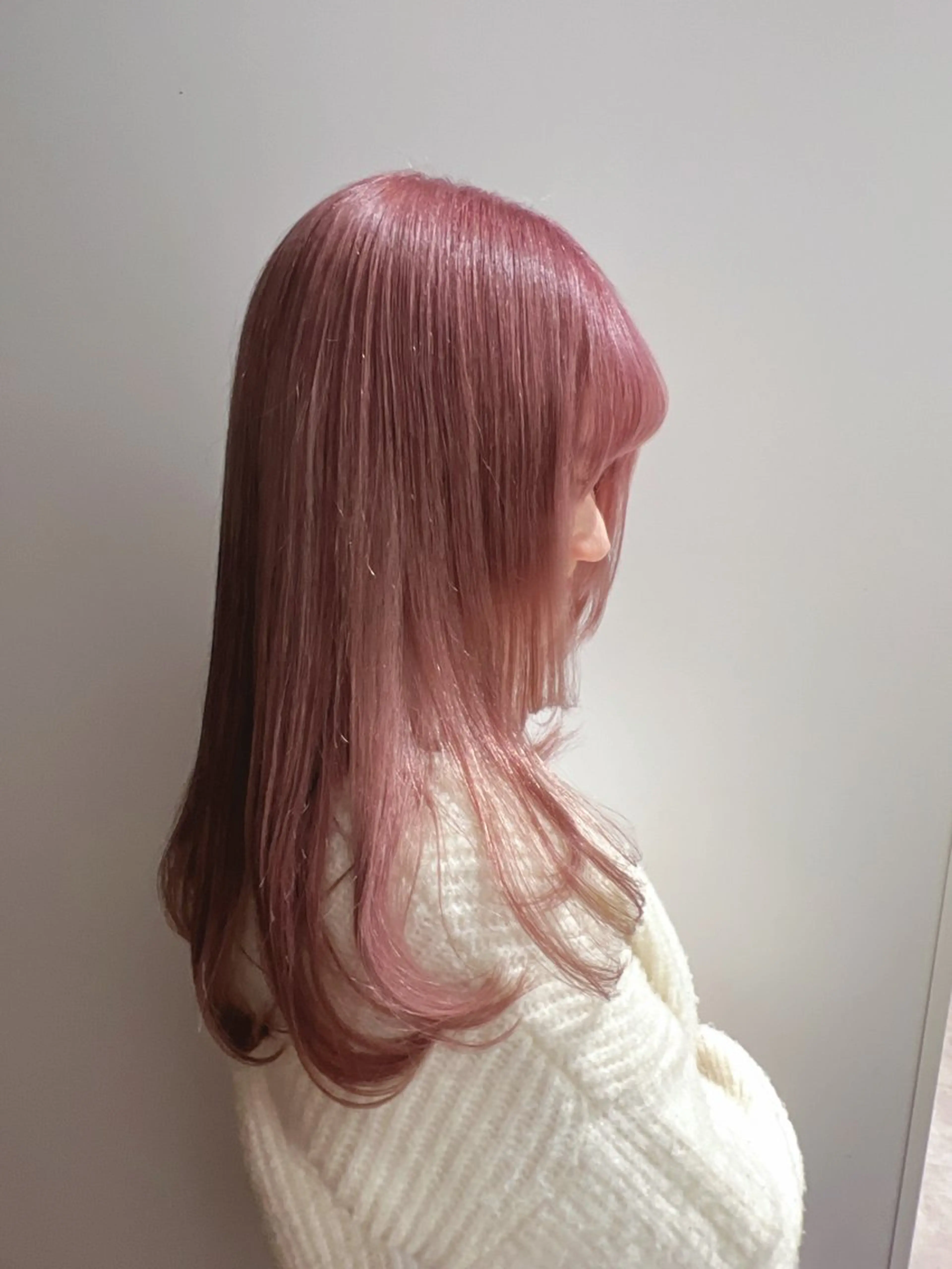 セミロング カラー ピンクカラー ホワイトピンク マツエクmarry池袋所属・マツエクモデル無料 marry 池袋秦のマツエク・マツパデザイン