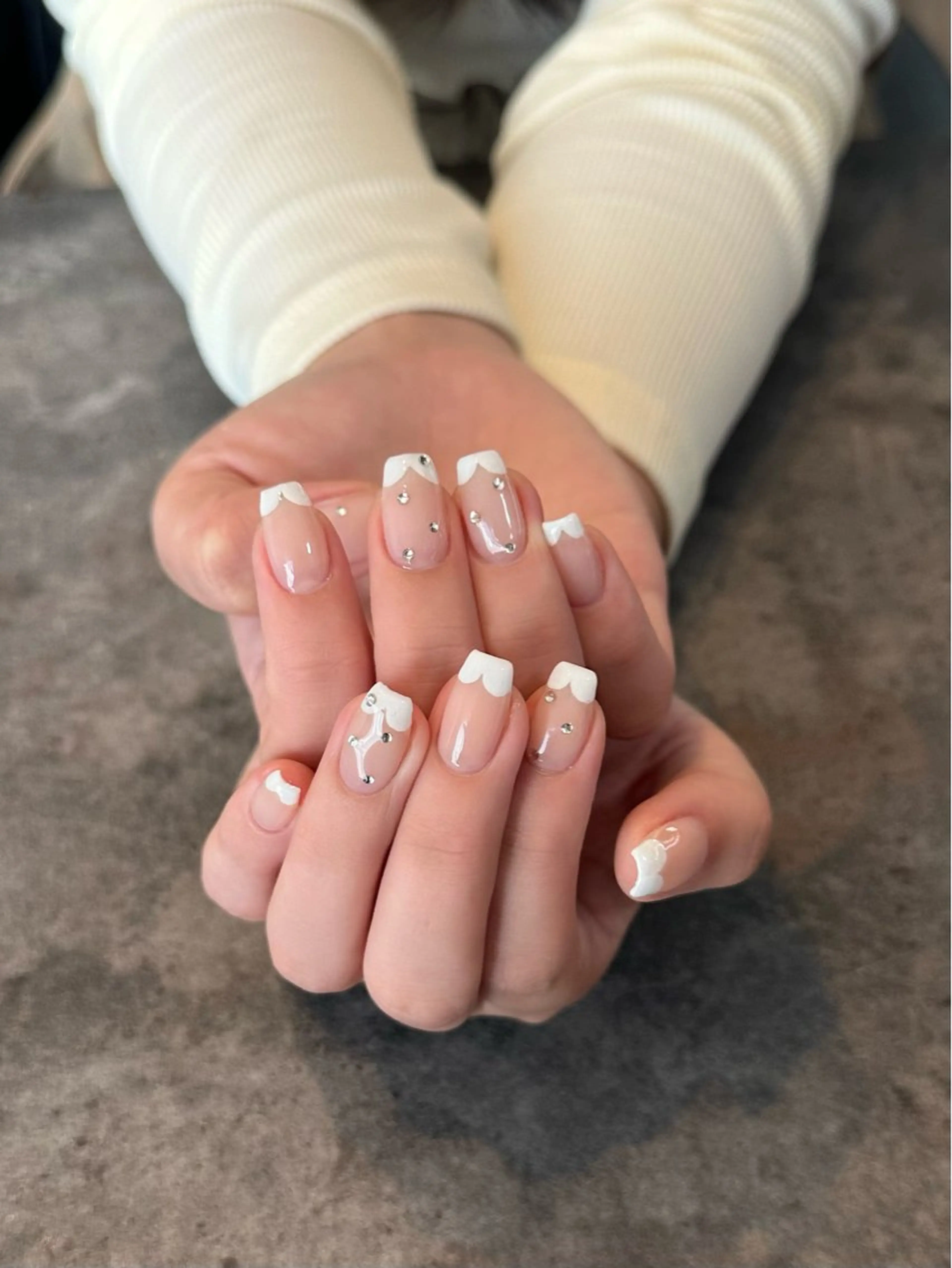 ネイル フラワーネイル 大理石ネイル(マーブル) ニュアンスネイル シンプルネイル 夏ネイル nail salon amanoのネイルデザイン