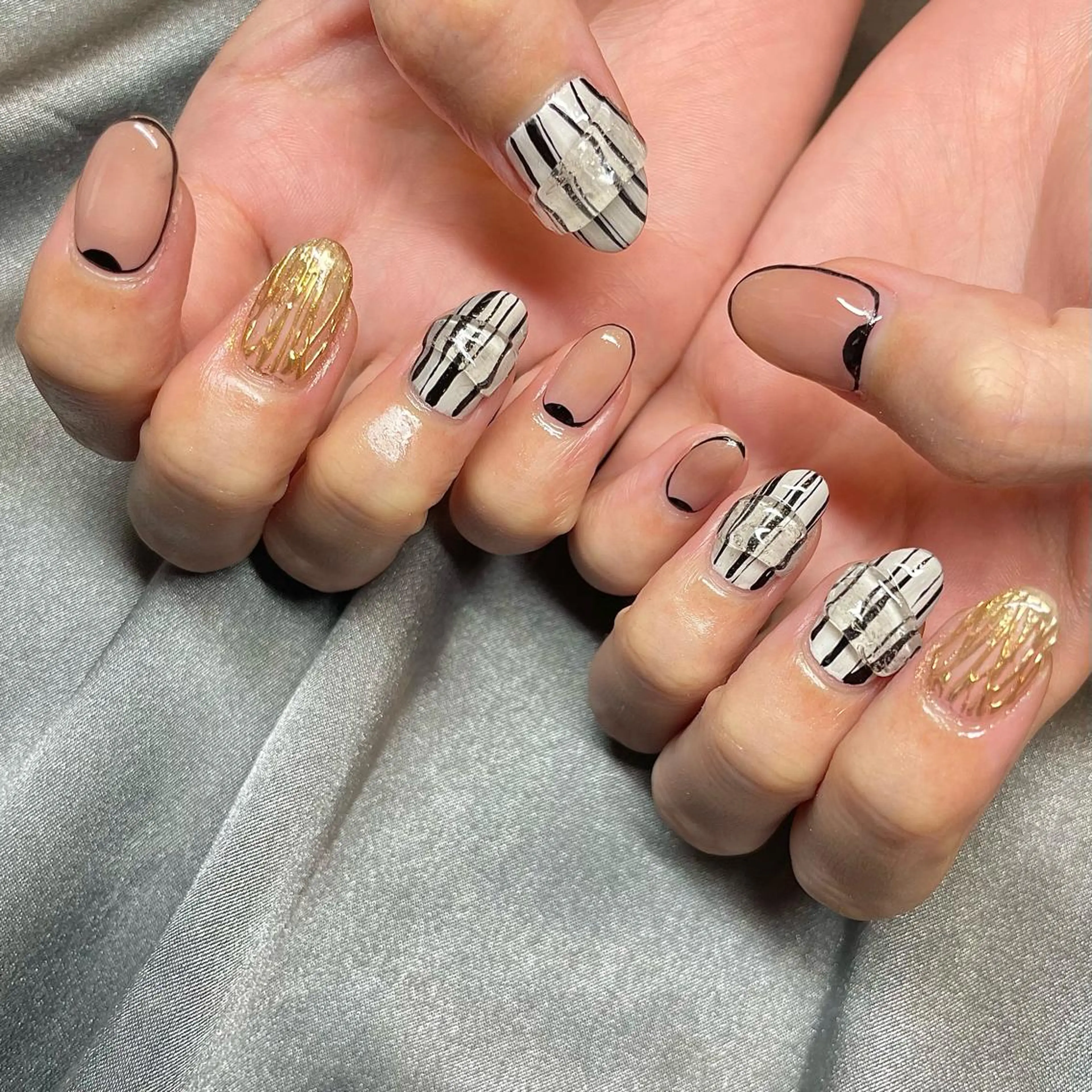 ミディアム カラー パーマ ヘアアレンジ メンズ キッズ ネイル マツエク・マツパ アイブロウ クリアネイル nail&eye Aoのマツエク・マツパデザイン