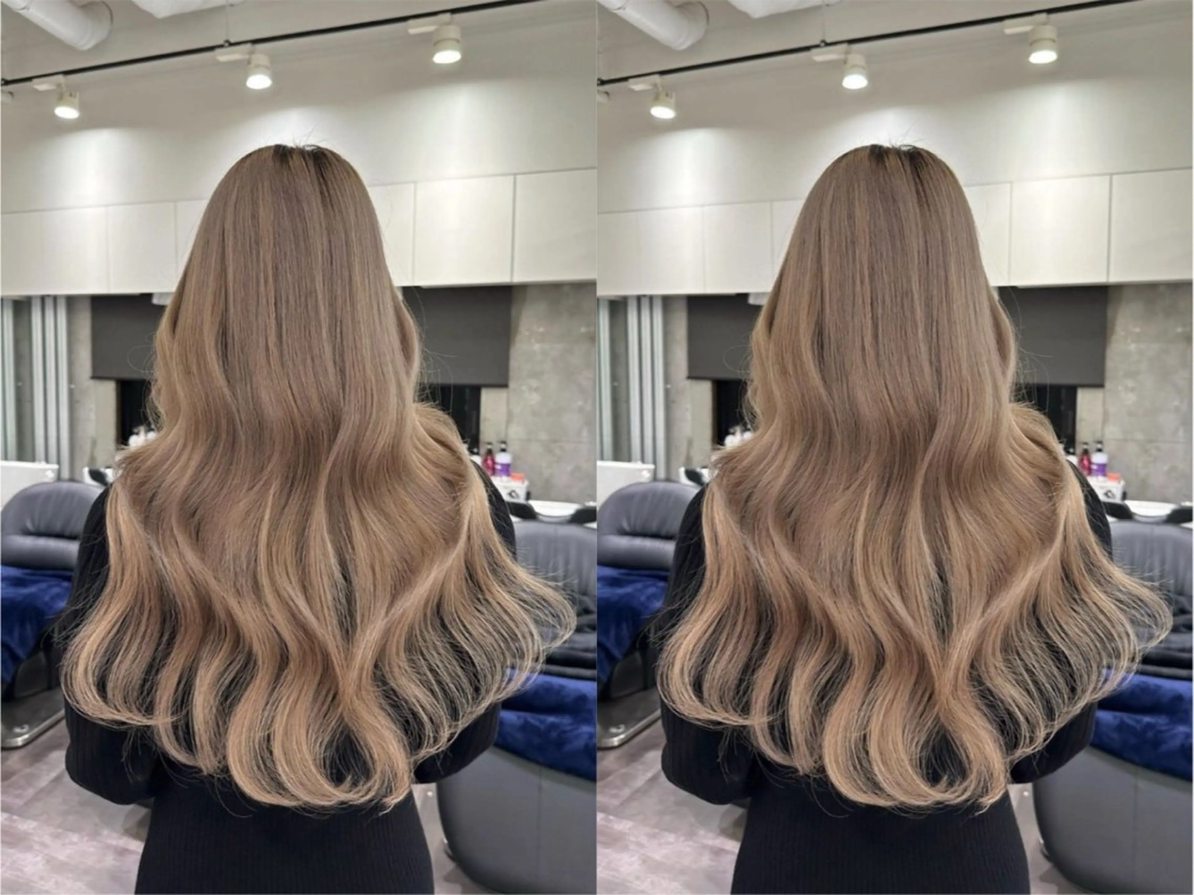 ロング カラー ヘアアレンジ ブリーチ 透明感カラー グレージュ ピンクカラー 韓国風レイヤーカット 艶カラー🫧菊池のヘアスタイル