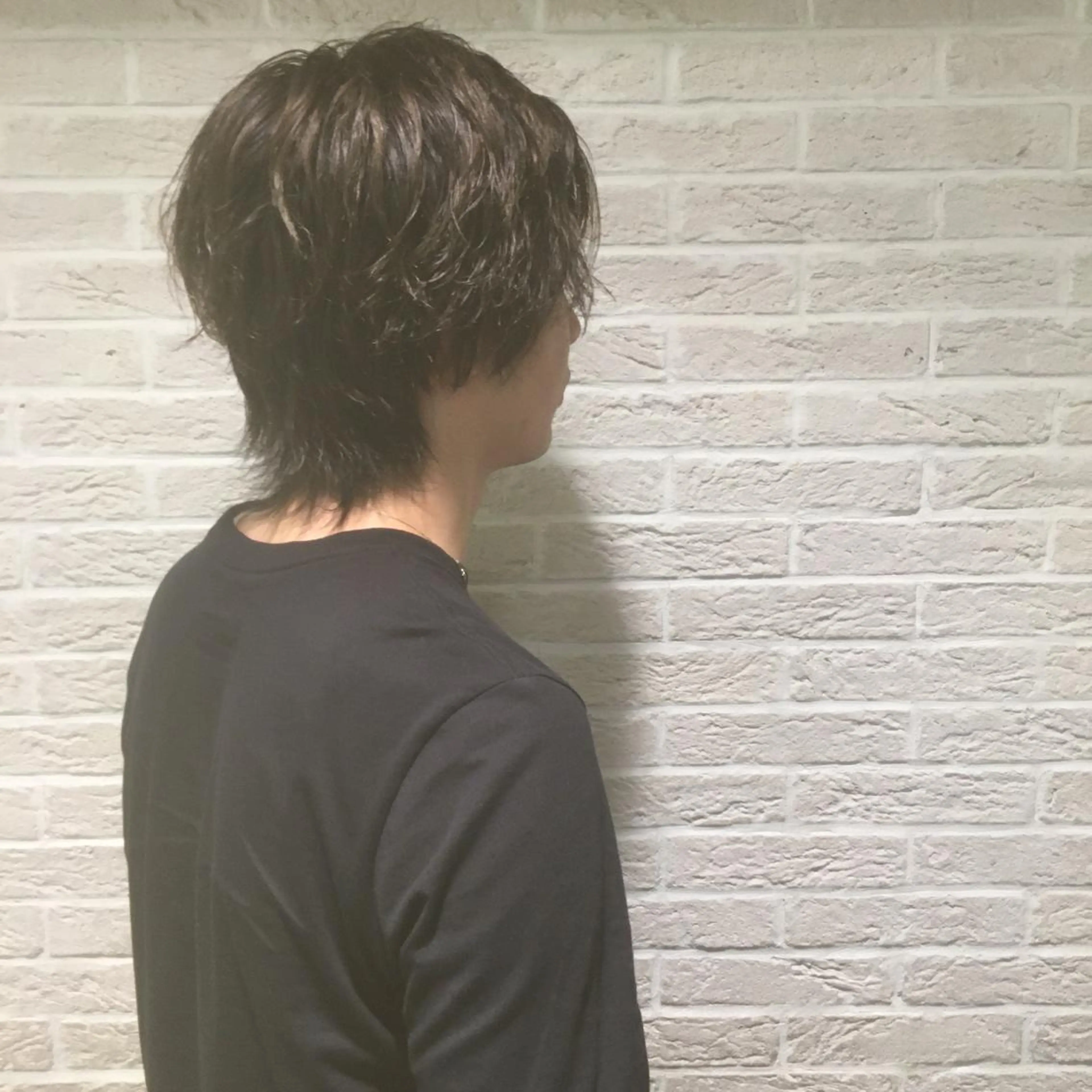 セミロング カラー パーマ メンズ メンズパーマ セミロングパーマ カット ヘアカラー しのはら まどかのヘアスタイル