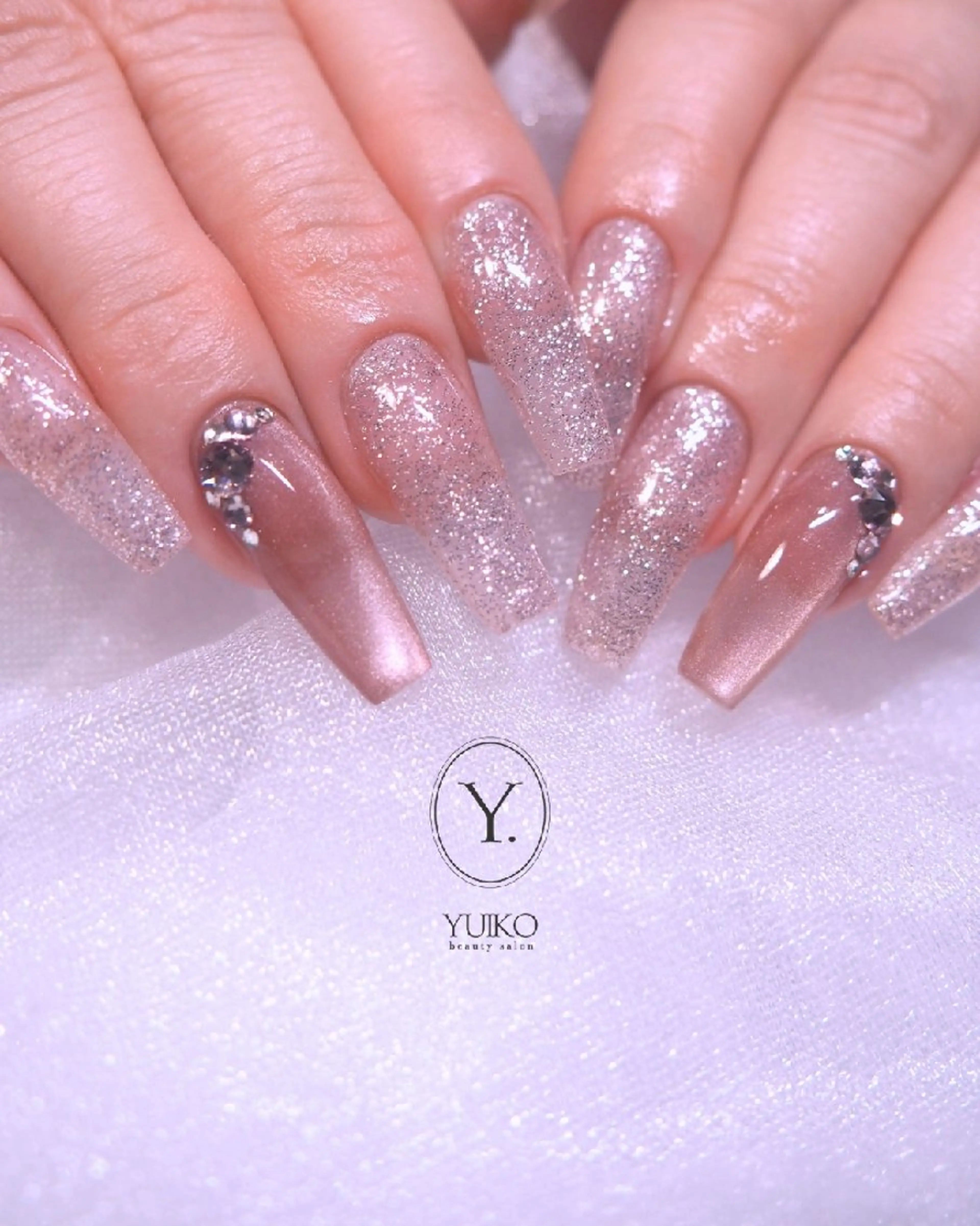 ネイル フラッシュネイル マグネットネイル ハンドネイル YUIKO _nail のネイルデザイン