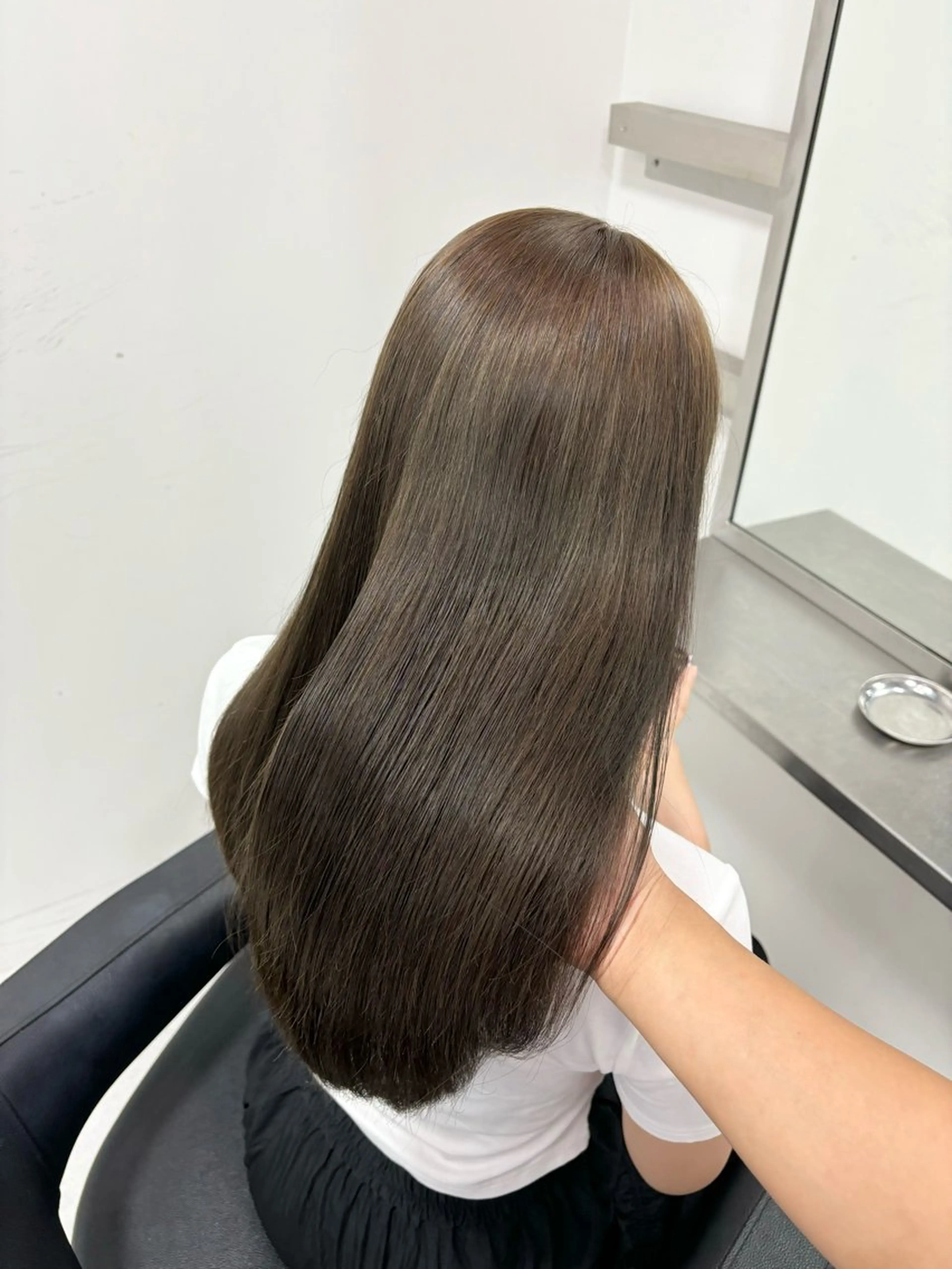 ロング カラー ベージュカラー オリーブベージュ 髪質改善 トリートメント カット ヘアカラー Beleza Era所属・韓国レイヤー/ 縮毛矯正🎀minaのヘアスタイル