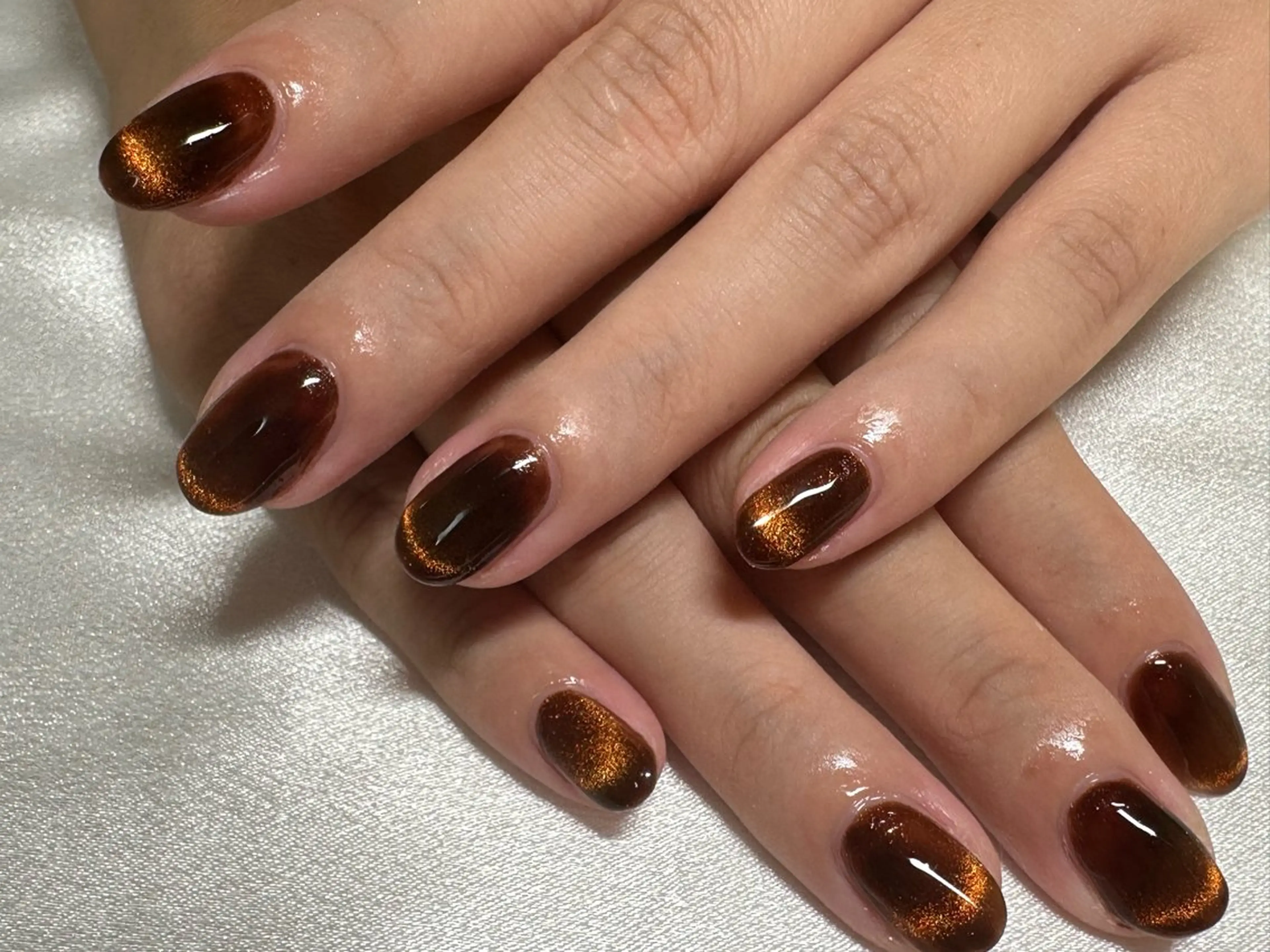 ネイル フレンチネイル マグネットネイル マグネットフレンチ 【パラジェル・フィルイン】Nailsalon Merci東中野所属・Merci shigaのネイルデザイン