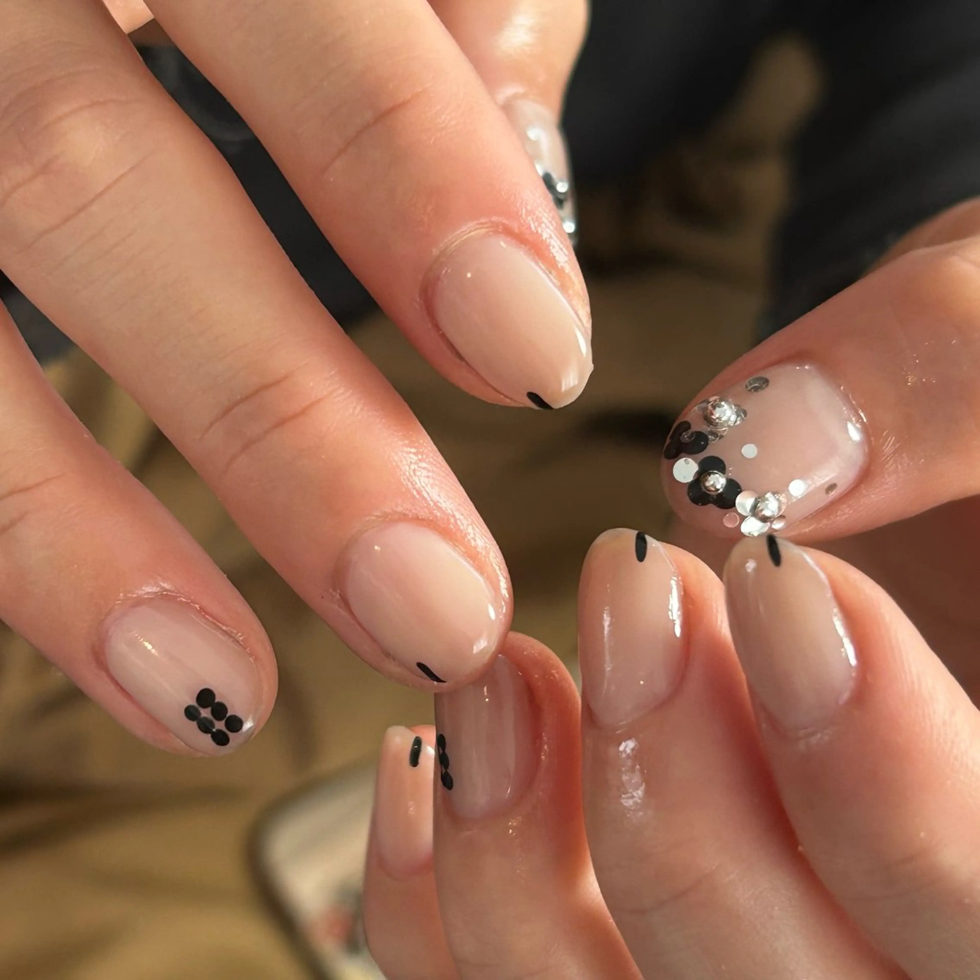 ネイル キラキラネイル 韓国ネイル 冬ネイル ハンドネイル nail salon ideal所属・ideal wakanaのネイルデザイン