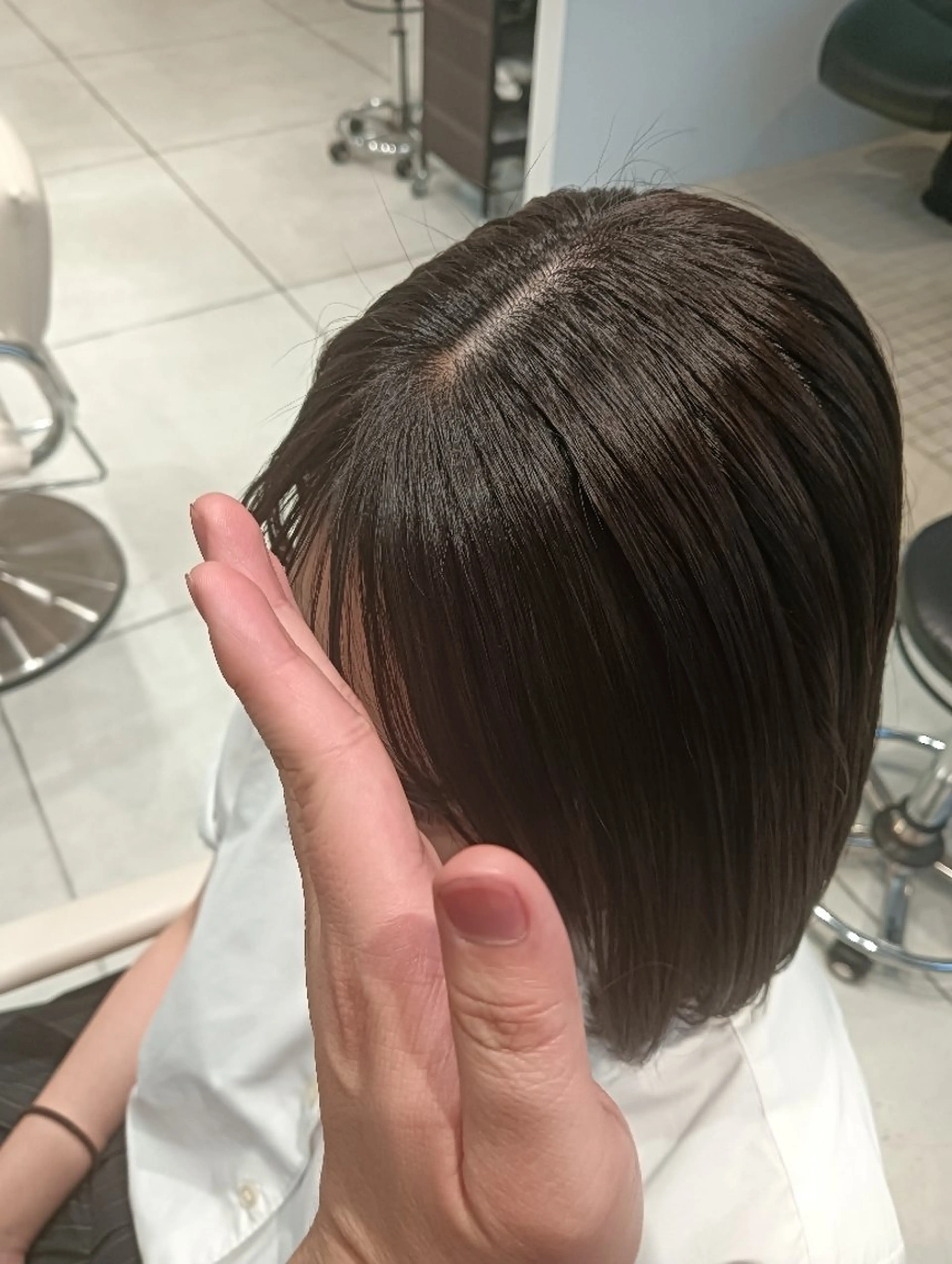 ミディアム 縮毛矯正 トリートメント 優 ／表参道のヘアスタイル