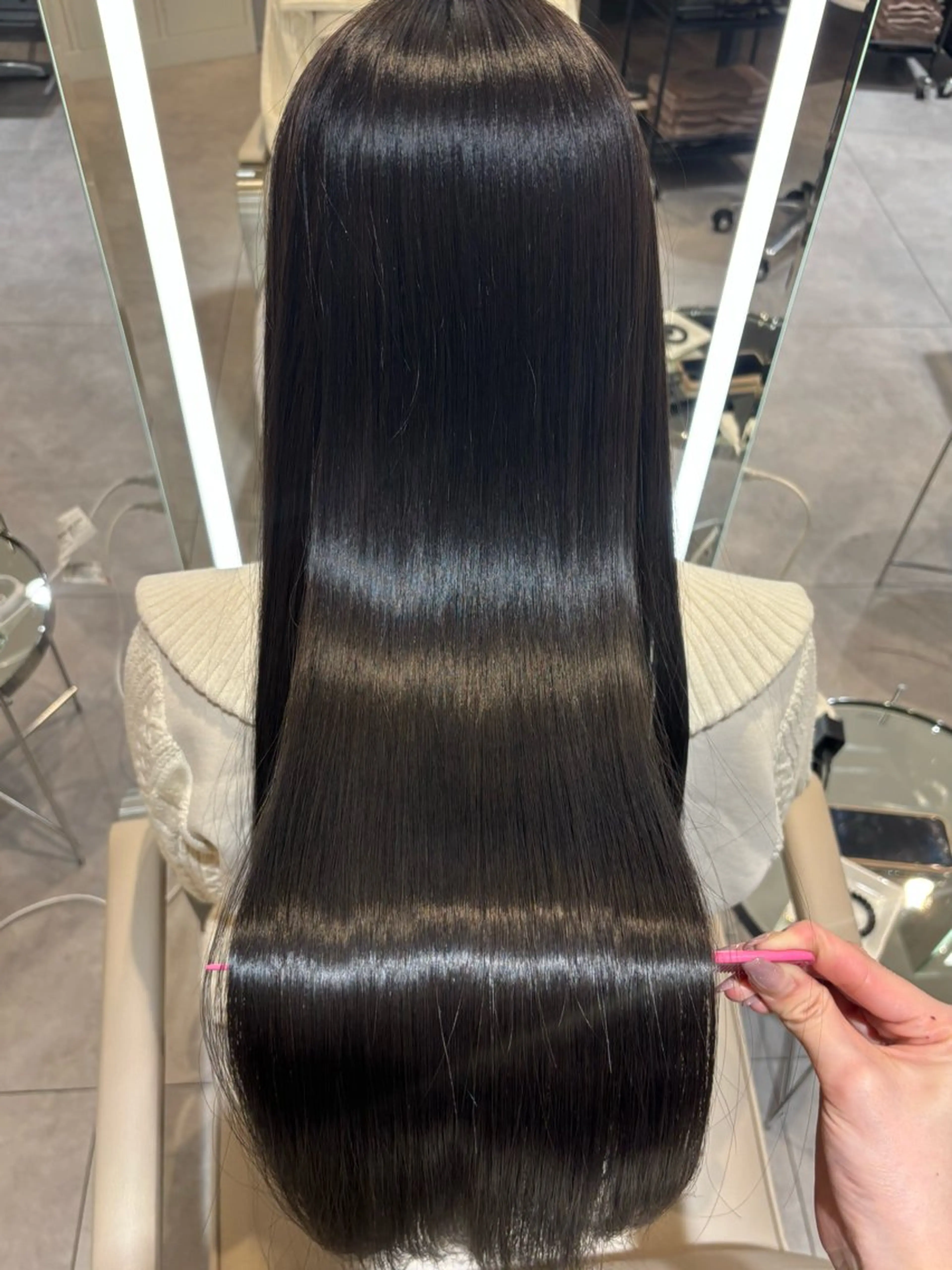 ロング 縮毛矯正 トリートメント miku/暖色カラー /トリートメントのヘアスタイル