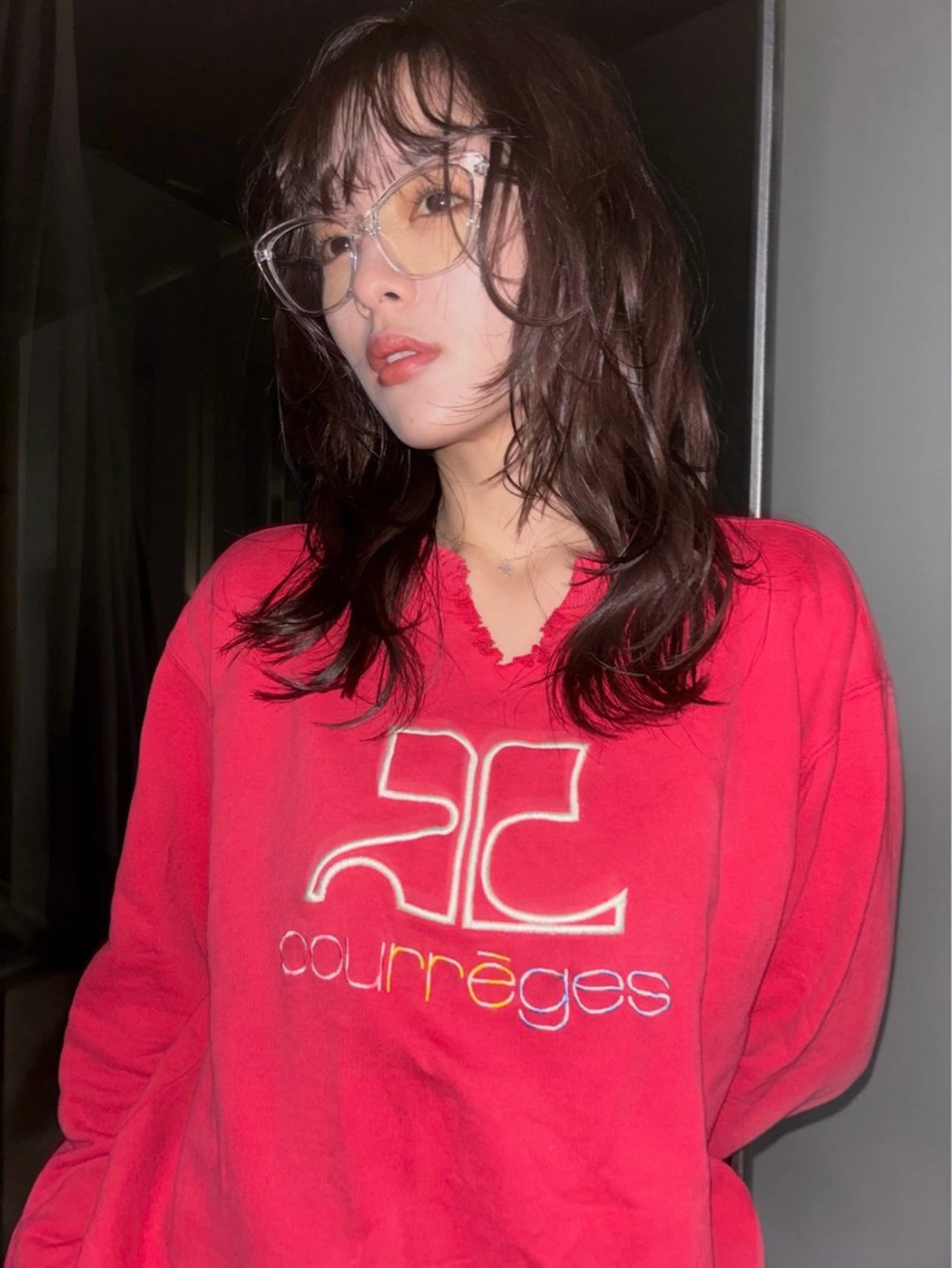 ミディアム パーマ ふちゃく はるなのヘアスタイル