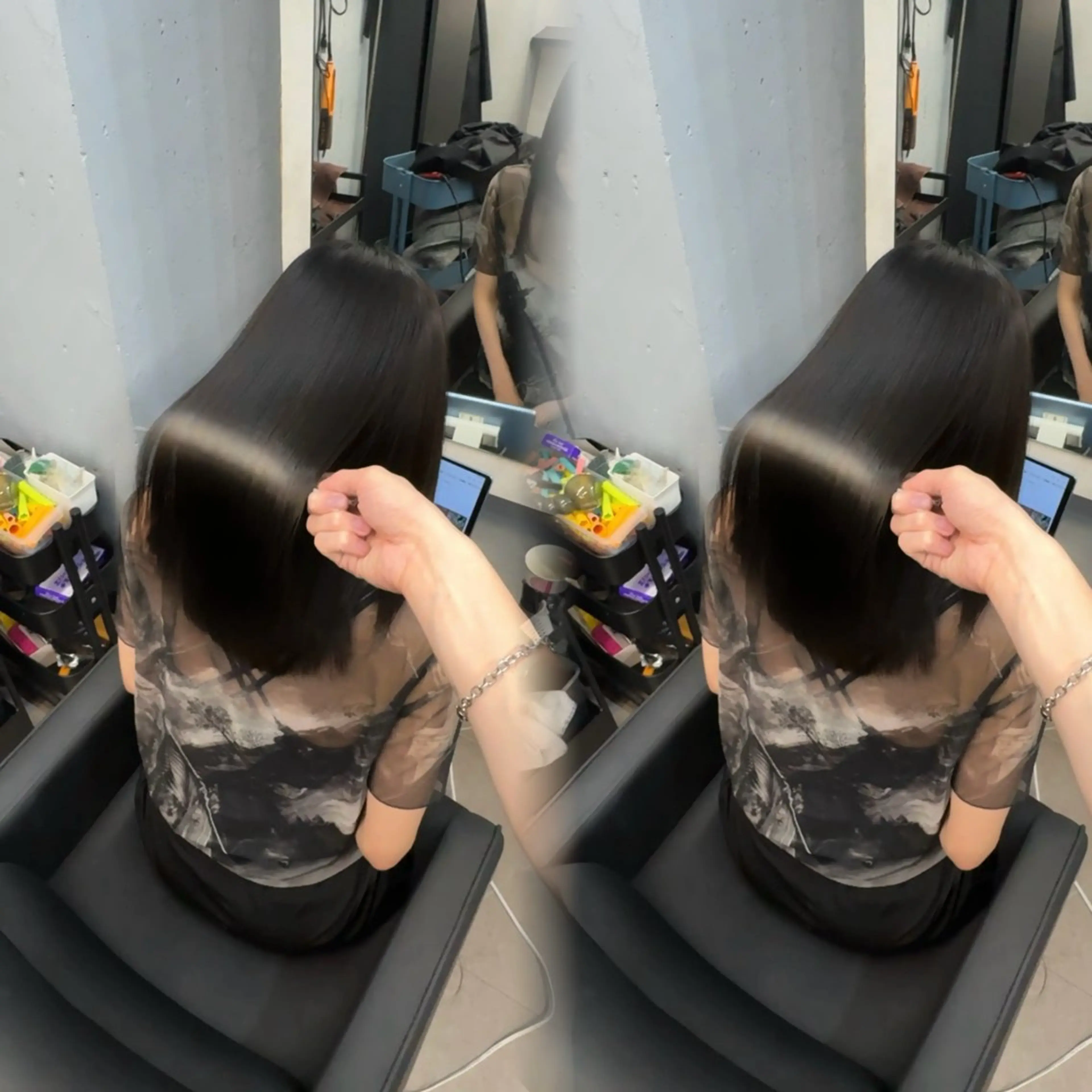 ロング カラー ヘアアレンジ カット ヘアカラー 縮毛矯正 トリートメント 新宿 /髪質改善/ 縮毛矯正/ヒュウガのヘアスタイル