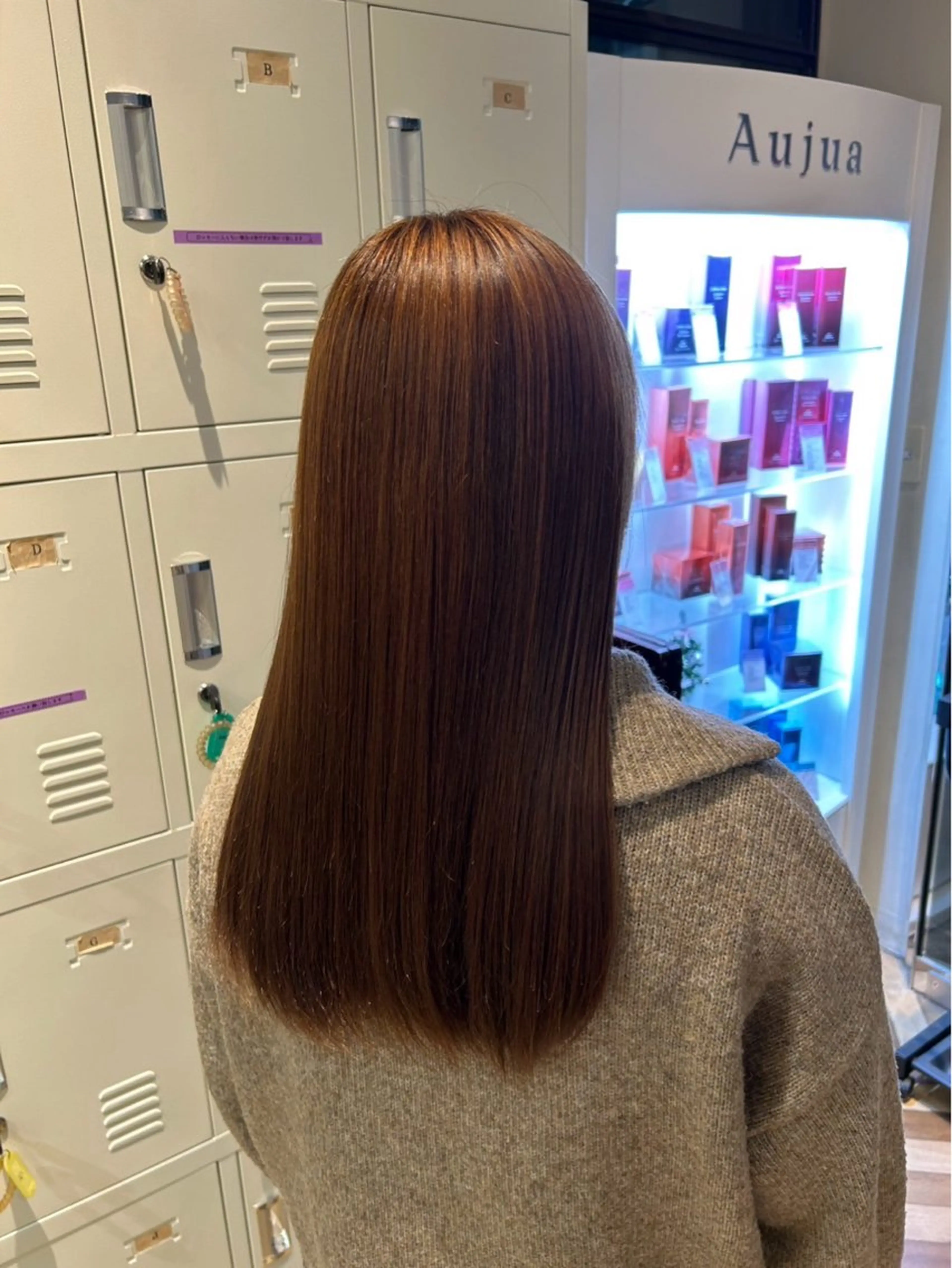 ロング 縮毛矯正 佐藤 玲音のヘアスタイル