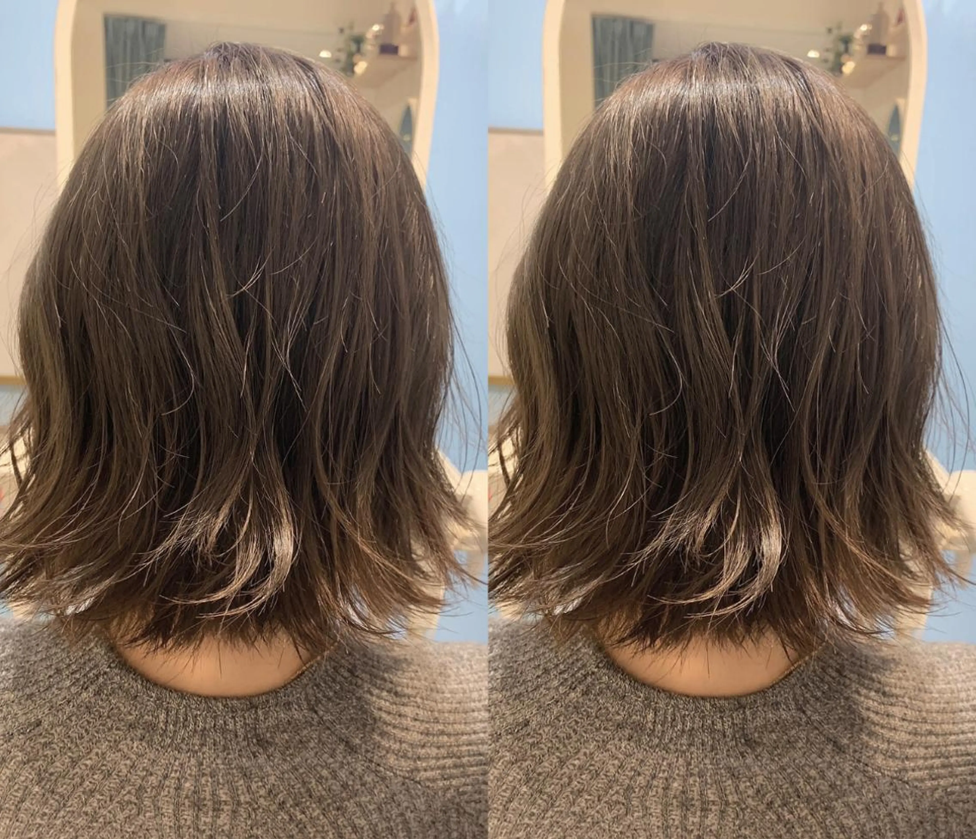 ミディアム カラー パーマ ヘアアレンジ 韓国ヘア/髪質改善 /Harunaのヘアスタイル