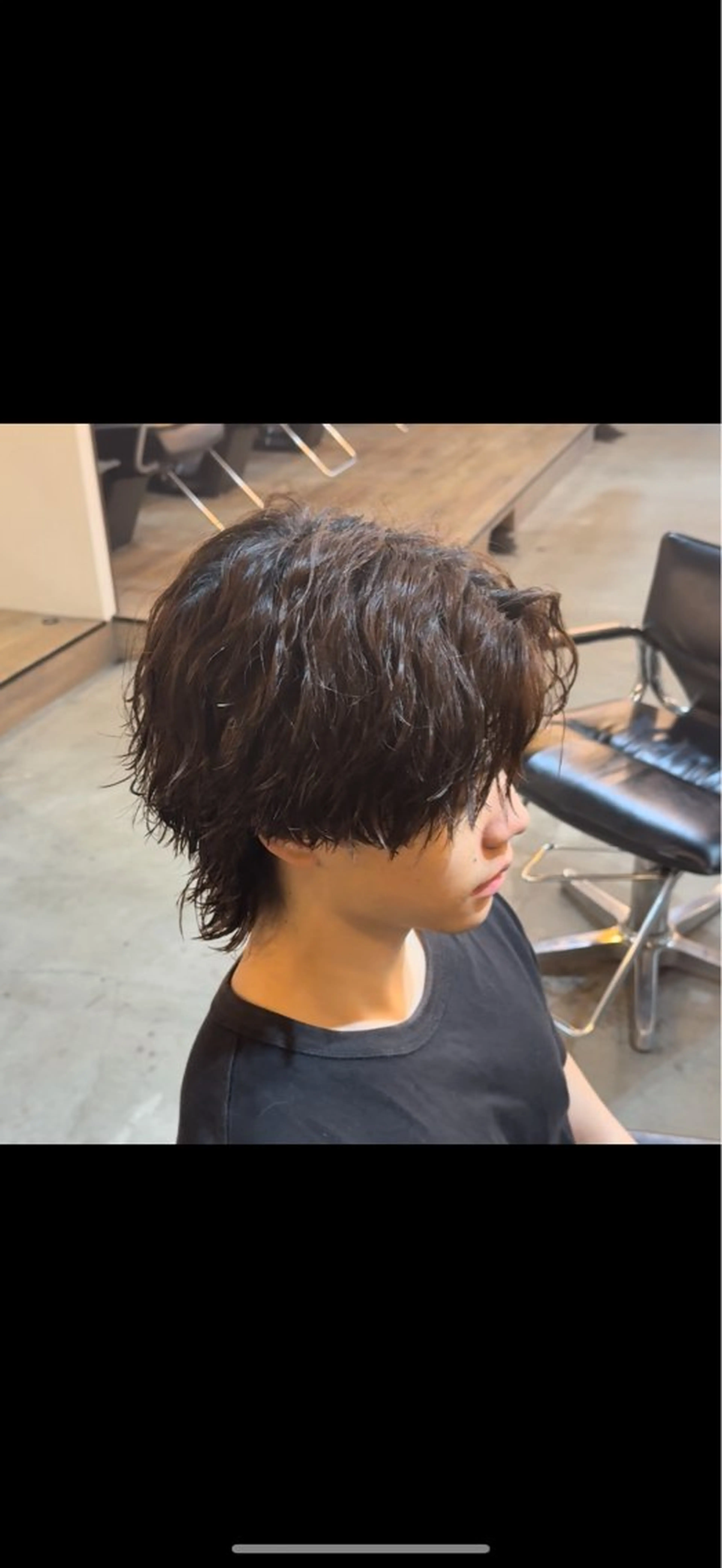 ミディアム パーマ カット パーマ センターパート職人 店長/TSUBASAのヘアスタイル