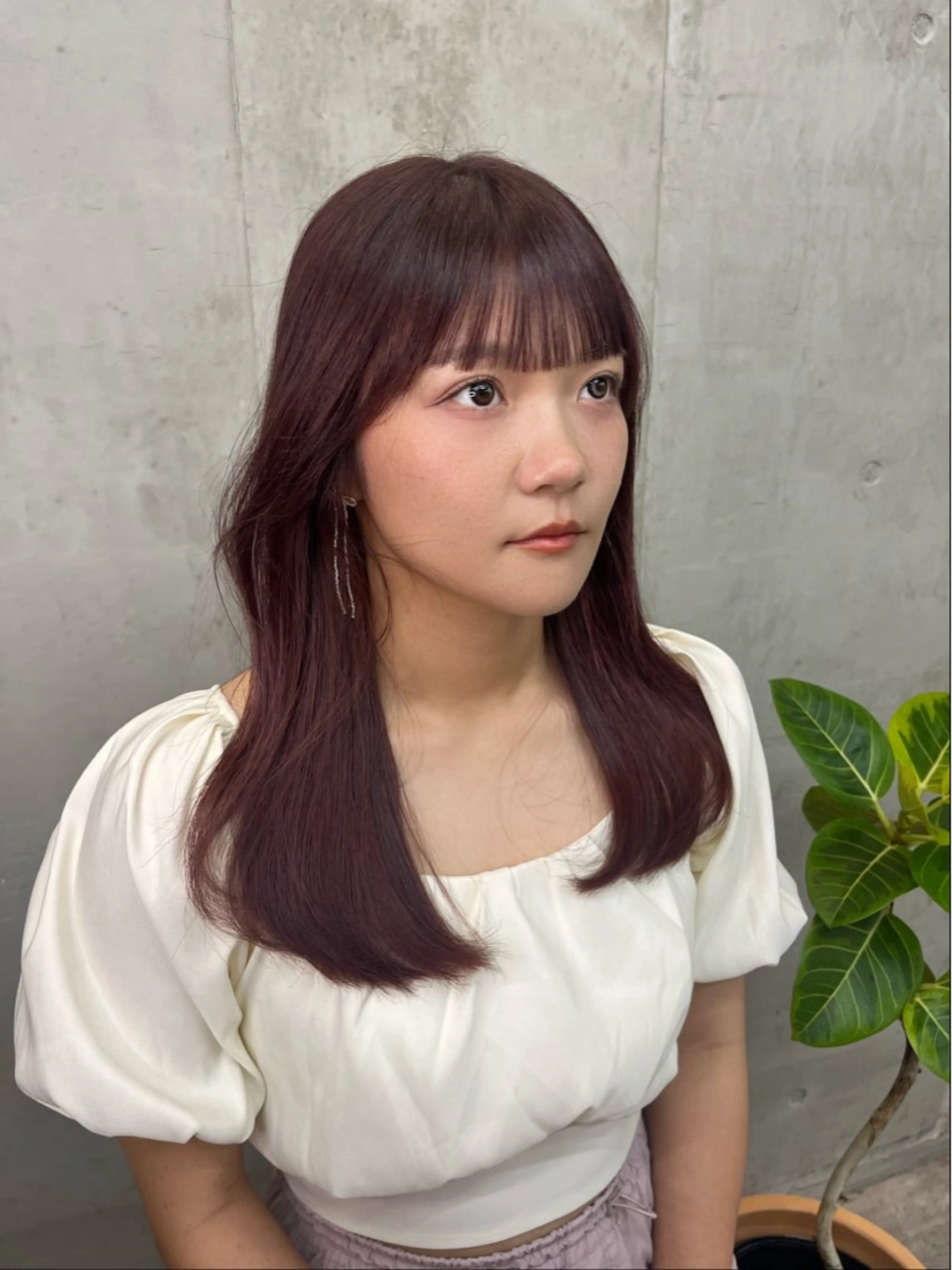 セミロング カラー ベージュカラー ブリーチ ケアブリーチ 透明感カラー ダブルカラー ヘアカラー SALT WATER所属・🫐 𝐌𝐚𝐨 🫐ボブモデル募集のヘアスタイル