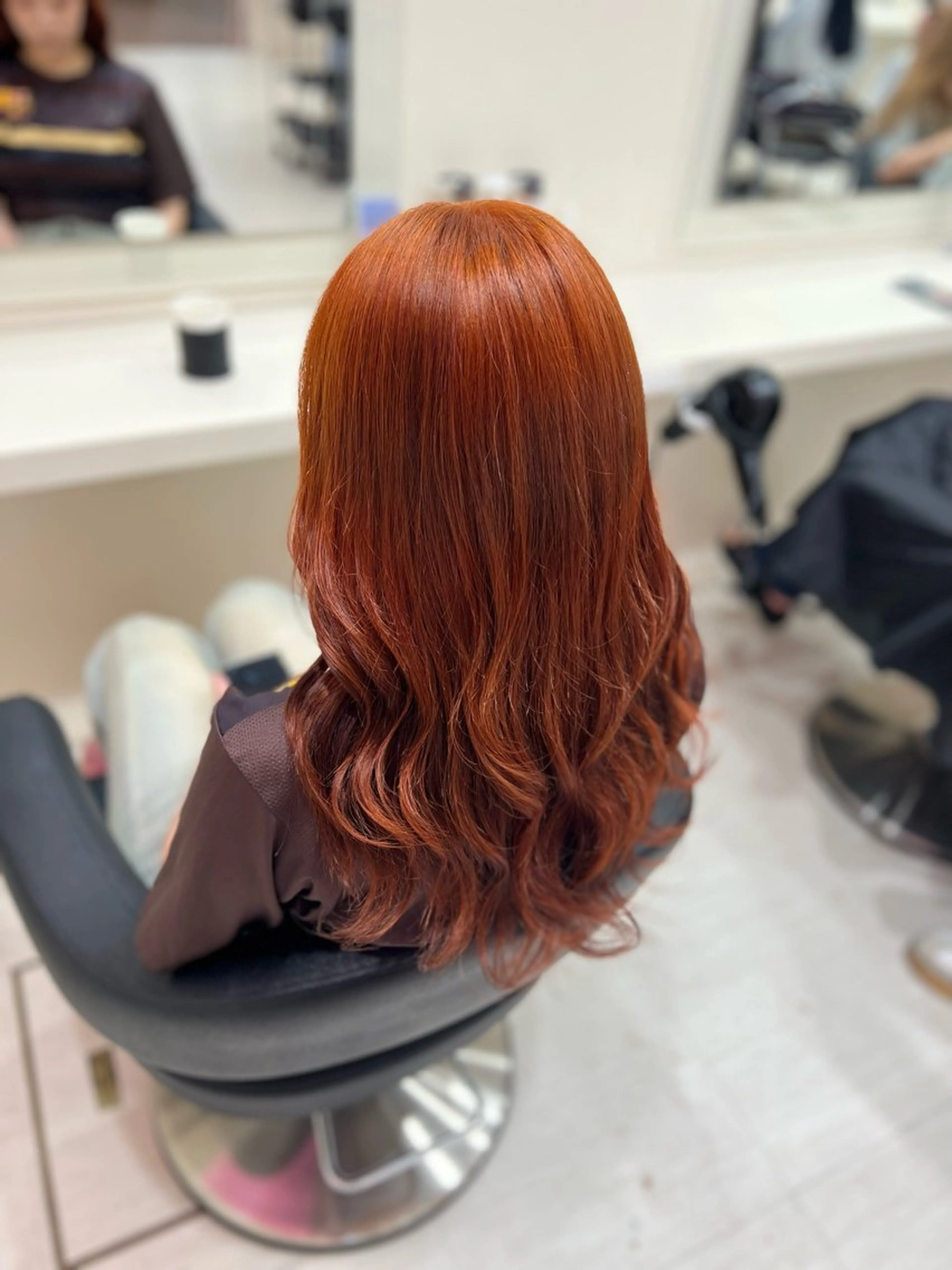 セミロング カラー ヘアアレンジ 韓国レイヤー＆ピンク 艶髪🩶maikoのヘアスタイル