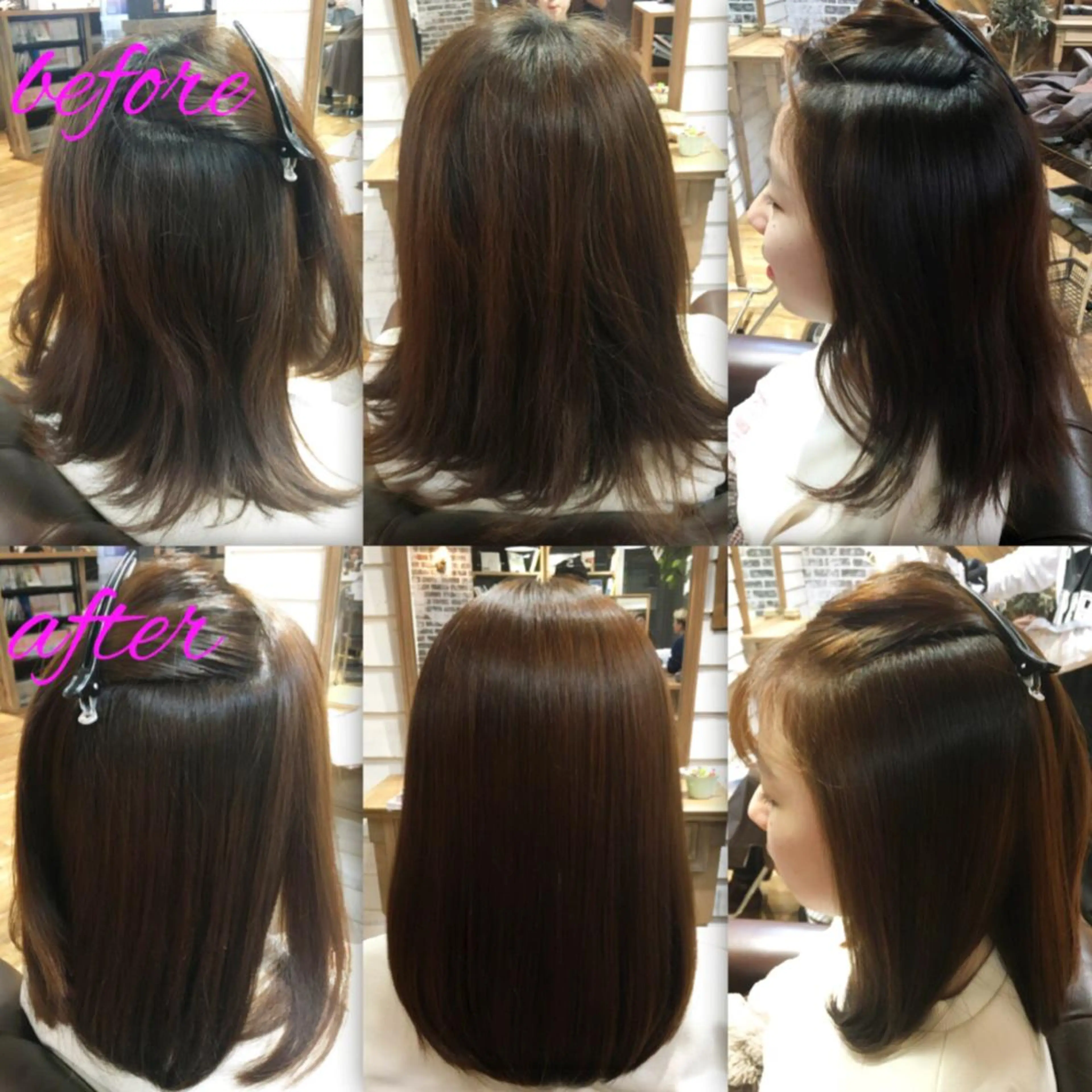 セミロング カラー パーマ イルミナカラー ストレートパーマ カット ヘアカラー 縮毛矯正 縮毛矯正とパーマは お任せ/デサキ🍥のヘアスタイル