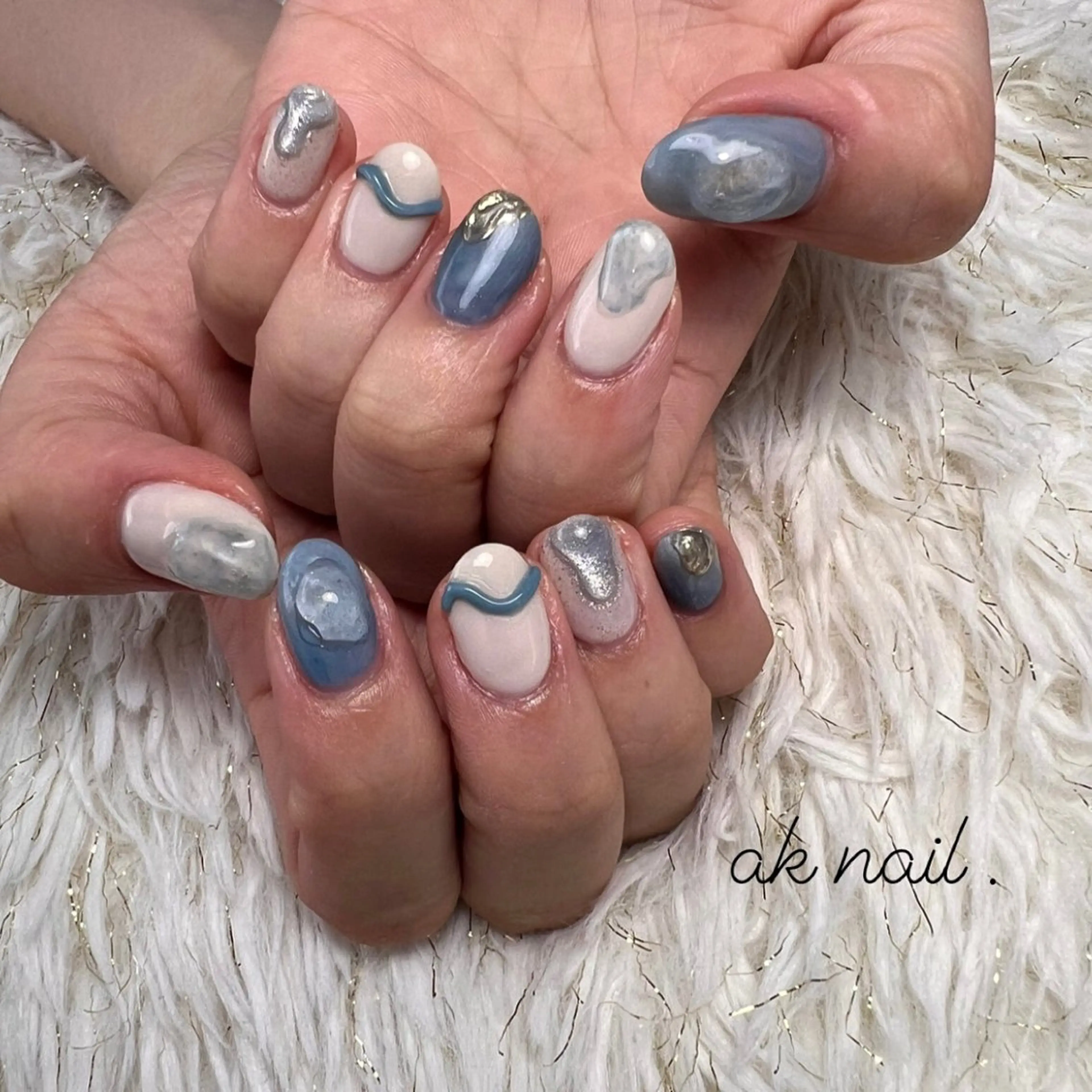 ショート ネイル ハンドネイル ak nail .のネイルデザイン
